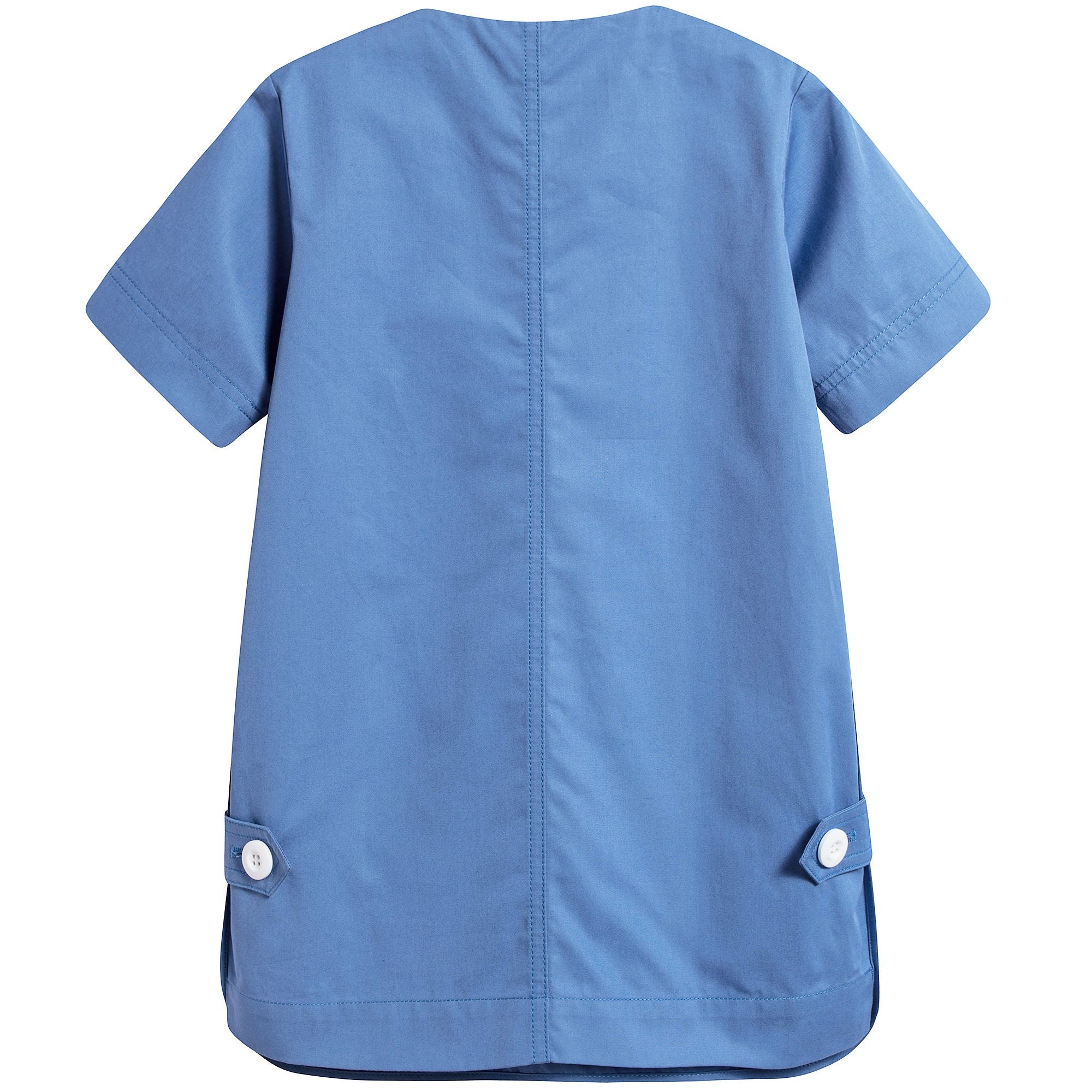 Girls Bright Cobalt Cotton Dress