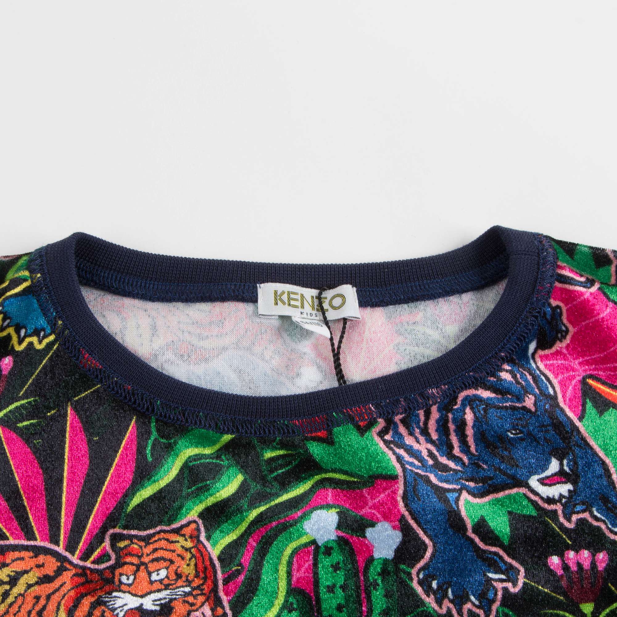 Girls Navy Printed Sweatshirt
