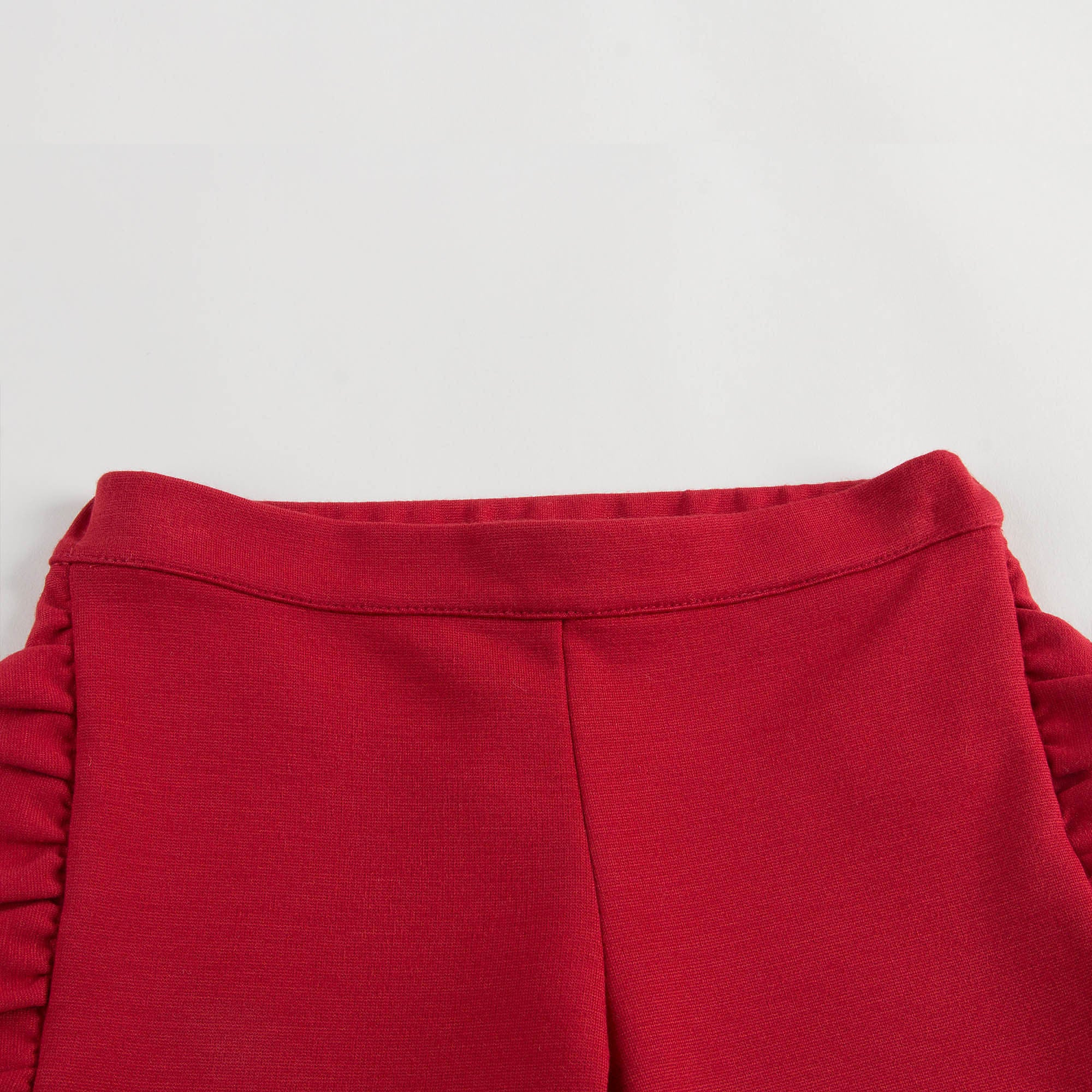Baby Girls Red Ruffled Edge Trims Short - CÉMAROSE | Children's Fashion Store - 4