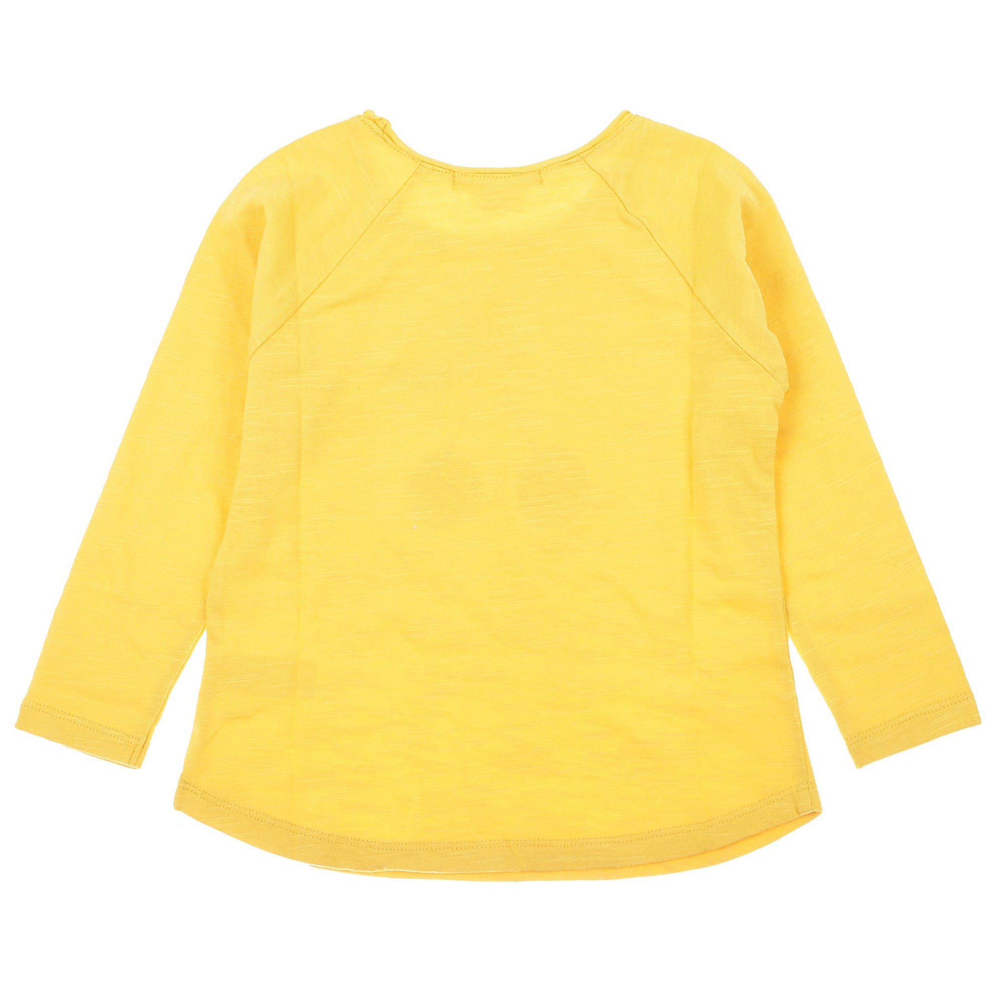 Girls Yellow Cotton Black Cherry Trims T-Shirt - CÉMAROSE | Children's Fashion Store - 2
