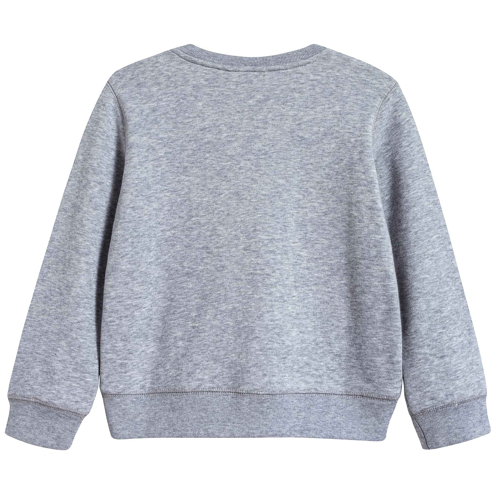 Girls Marl Grey Tiger Logo Sweatshirt