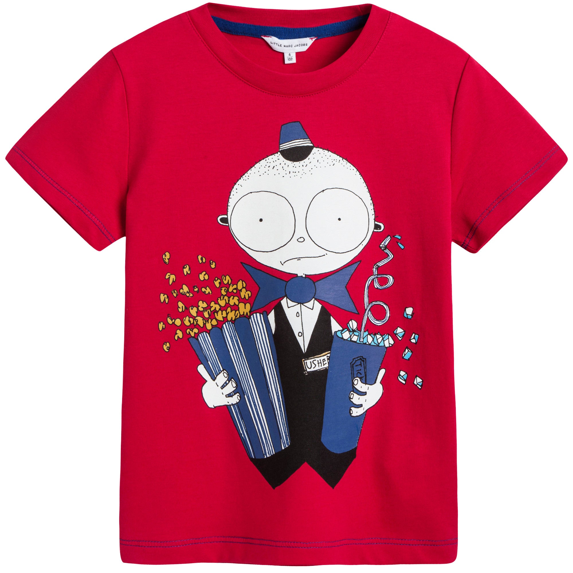 Boys Red Cotton T-Shirt