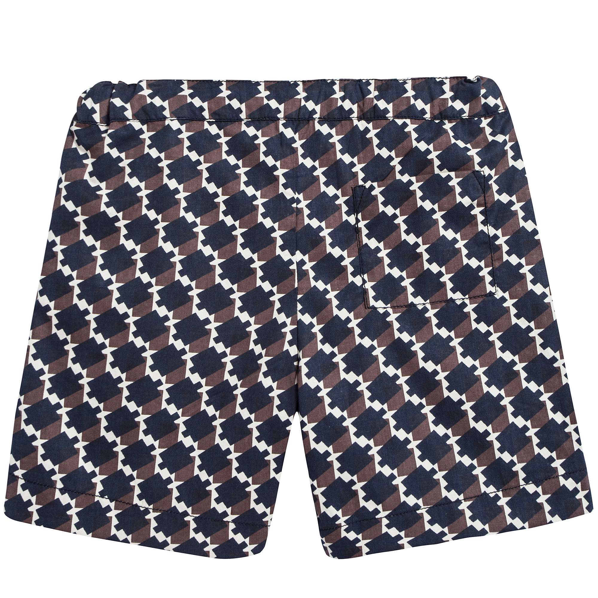 Girls & Boys Blue & Chocolate Woven Shorts