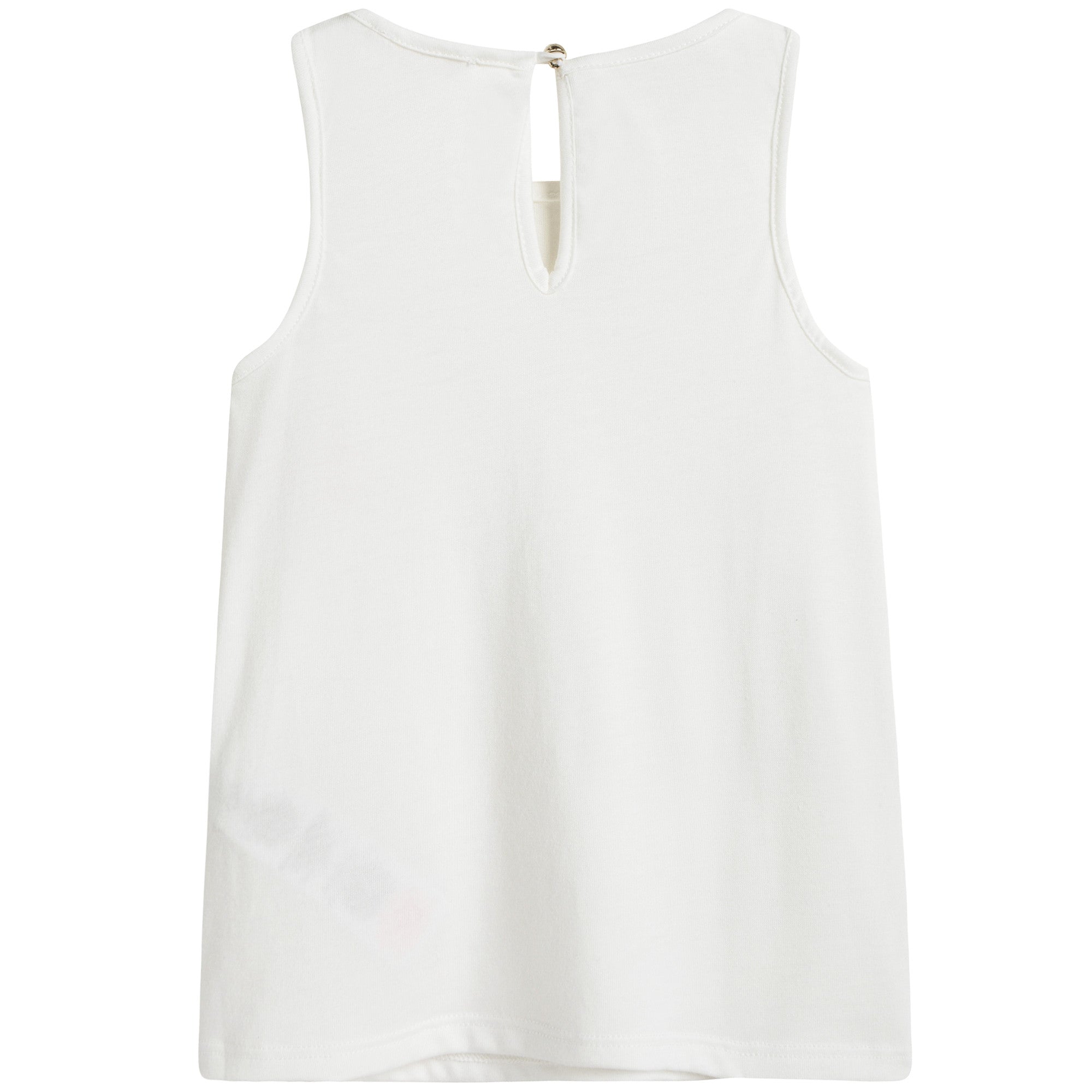 Girls White Butterfly Lace Vest
