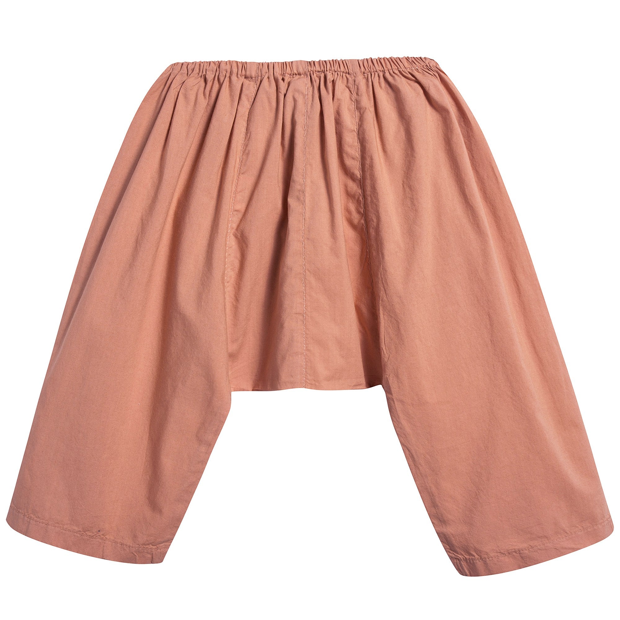 Baby Girls Peach Cotton Woven Trousers