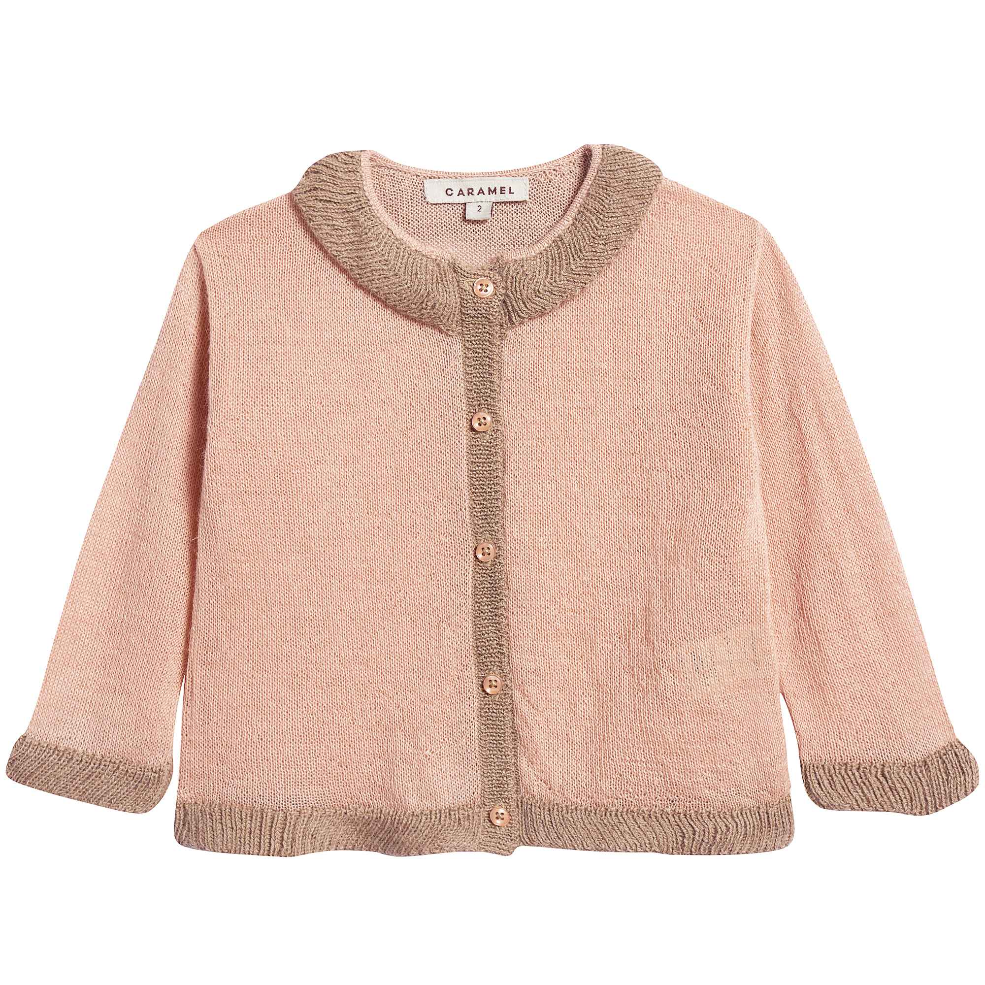 Baby Girls Pink Baby Alpaca Knitwear Cardigan