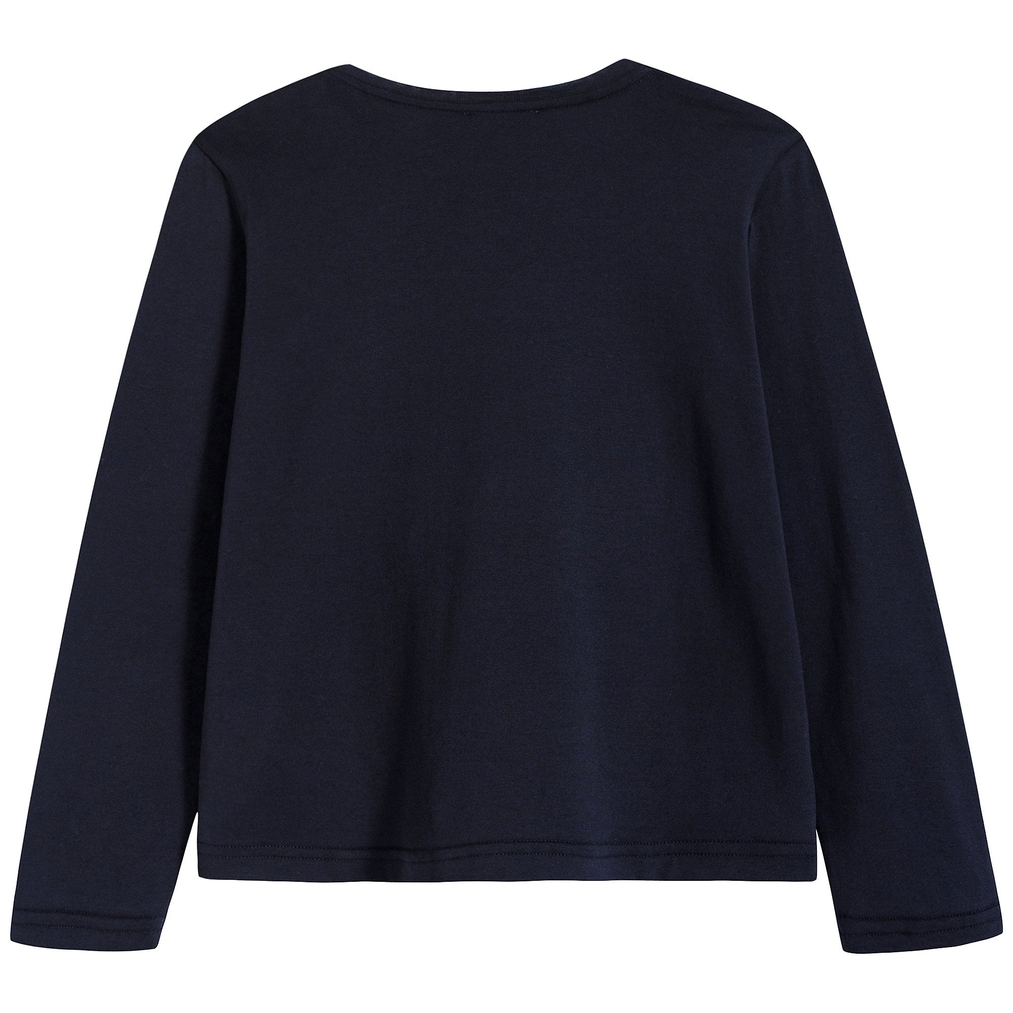 Girls Dark Blue Cotton T-shirt