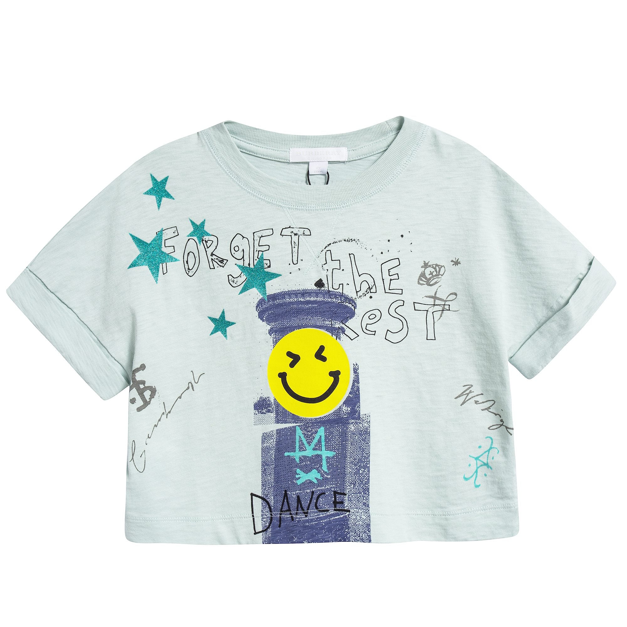 Girls Pale Mint Cotton T-shirt