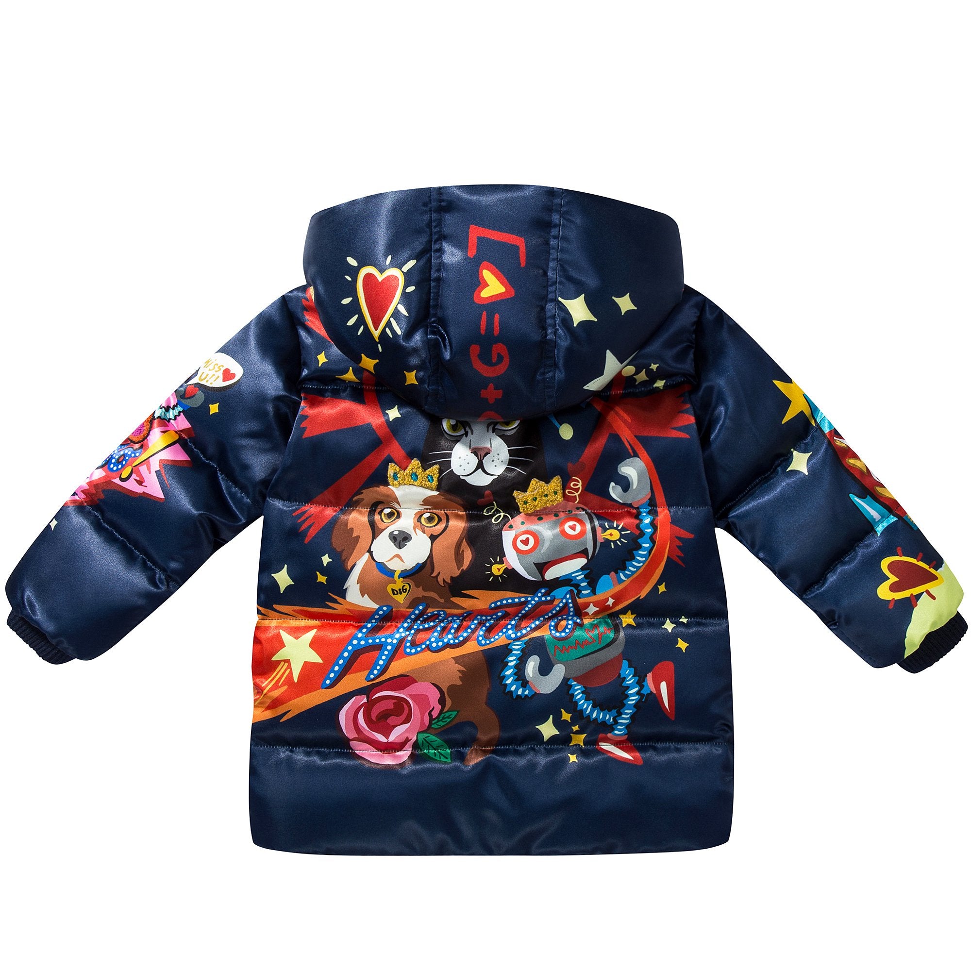 Baby Girls Mirror Blue Polyester Coat