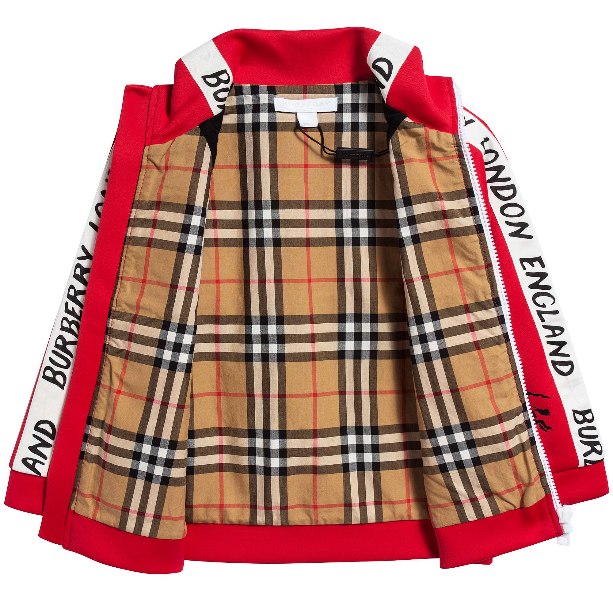 Boys Bright Red Logo Sweater