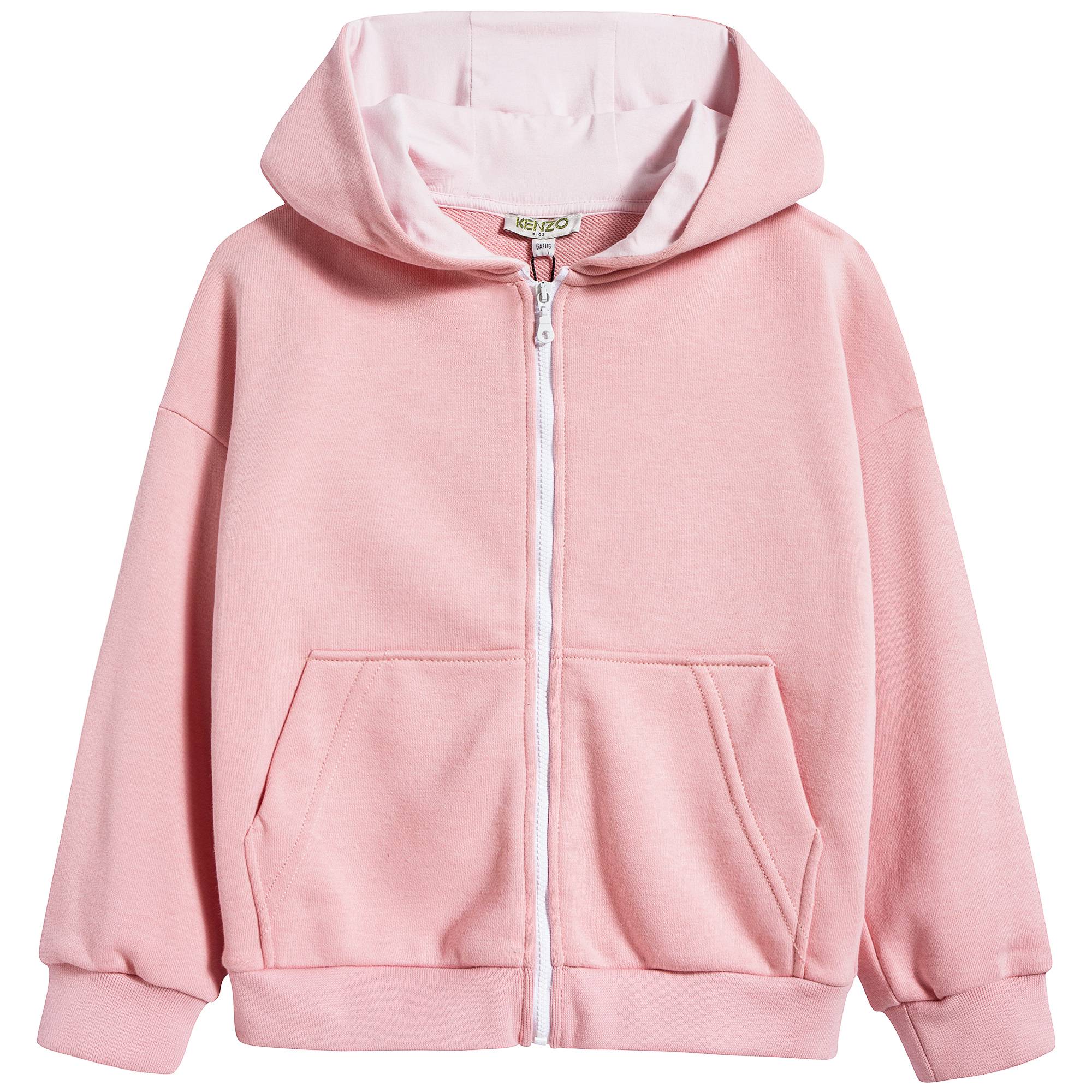 Girls Middle Pink Cotton Cradigan