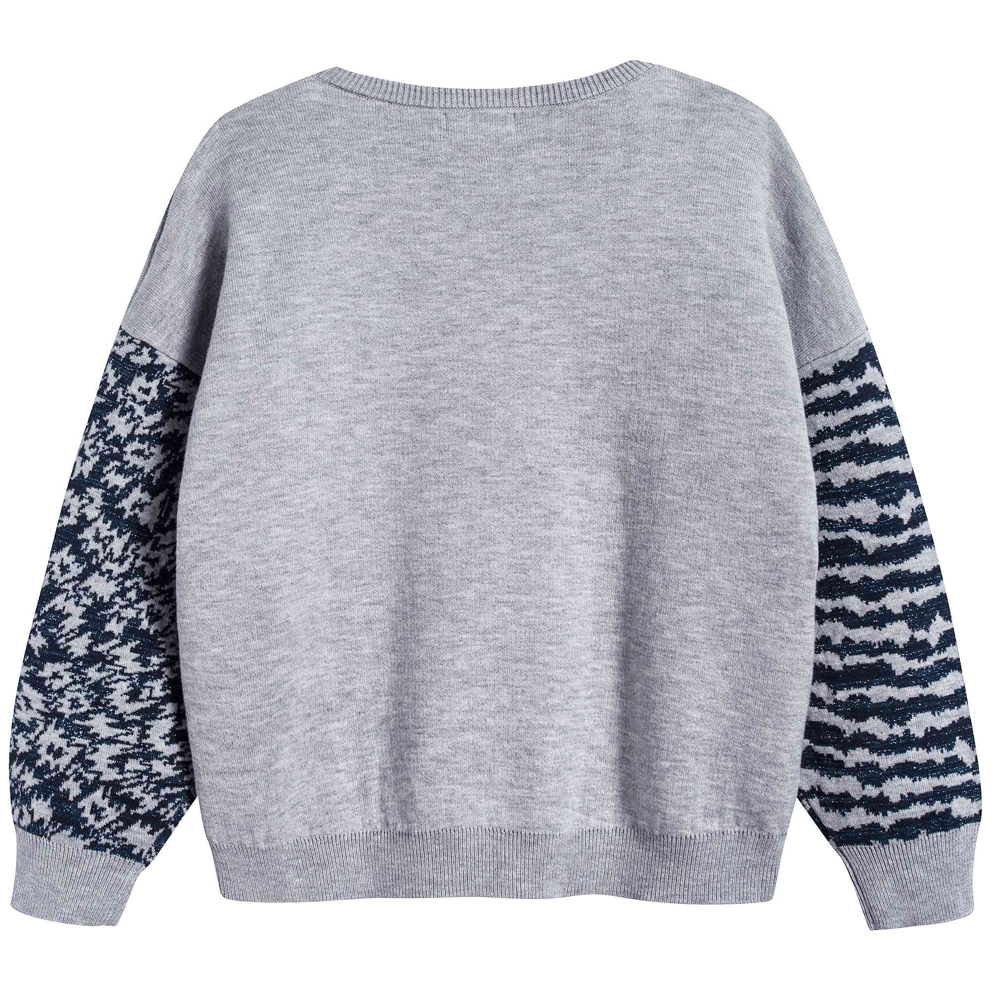 Girls Marl Grey Cotton Sweatshirt