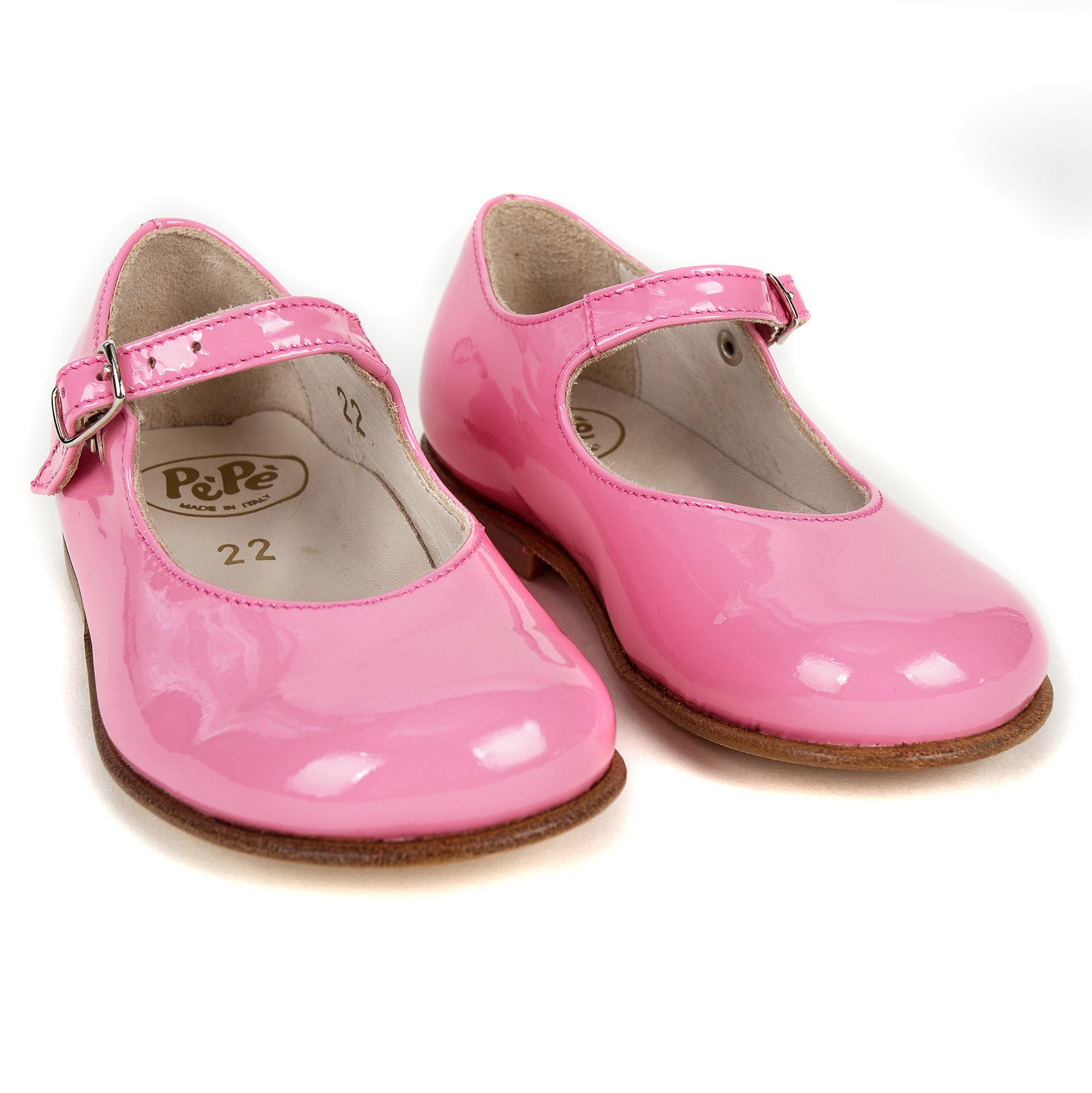 Girls Pink Lambskin Leather Shoes