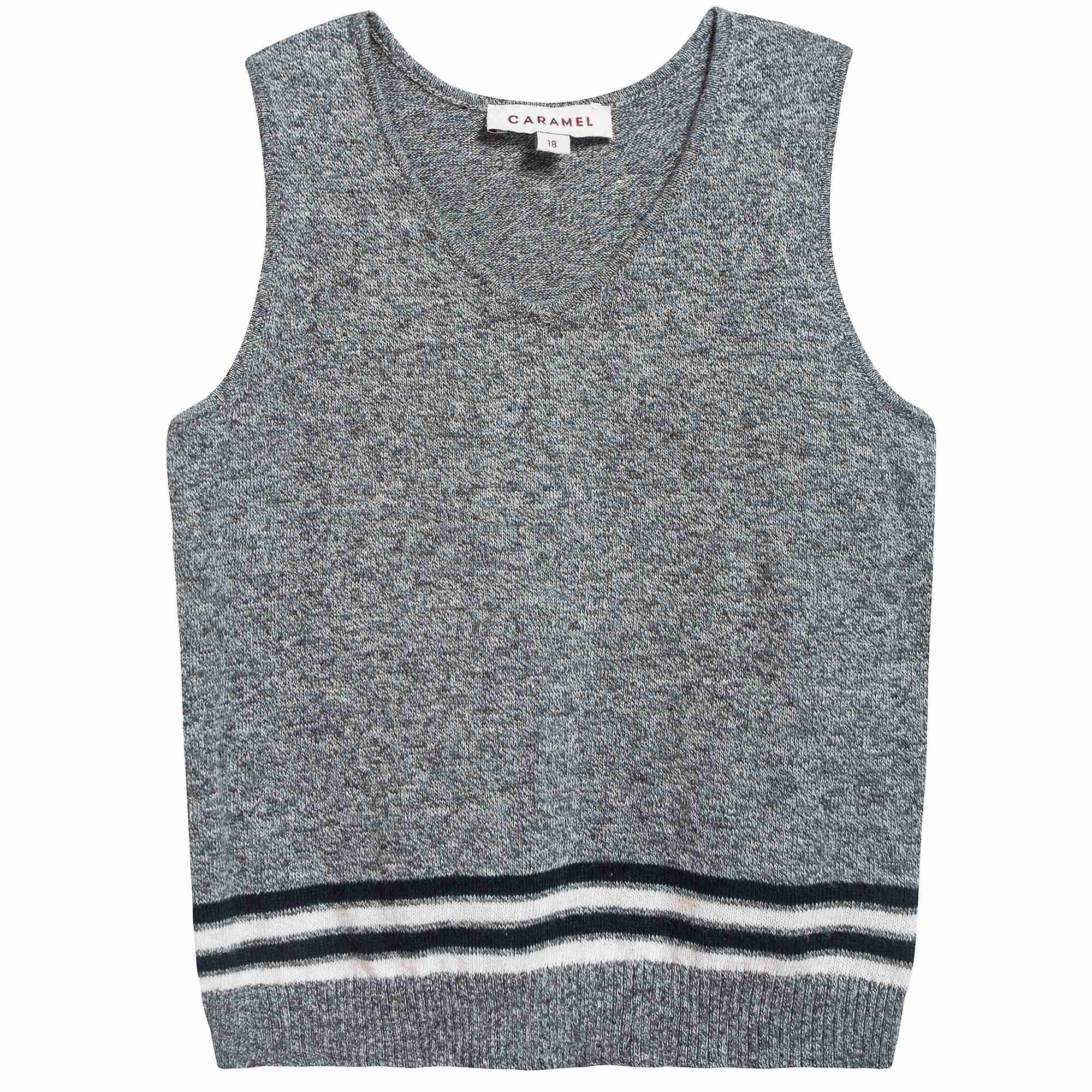 Baby Charcoal Cotton Knitwear Vest