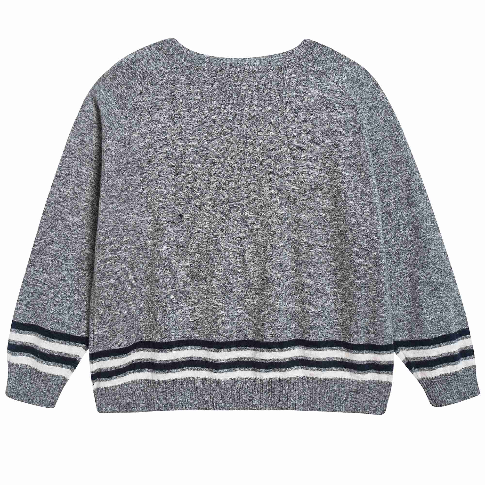 Boys Charcoal Cotton Knitwear Jumper