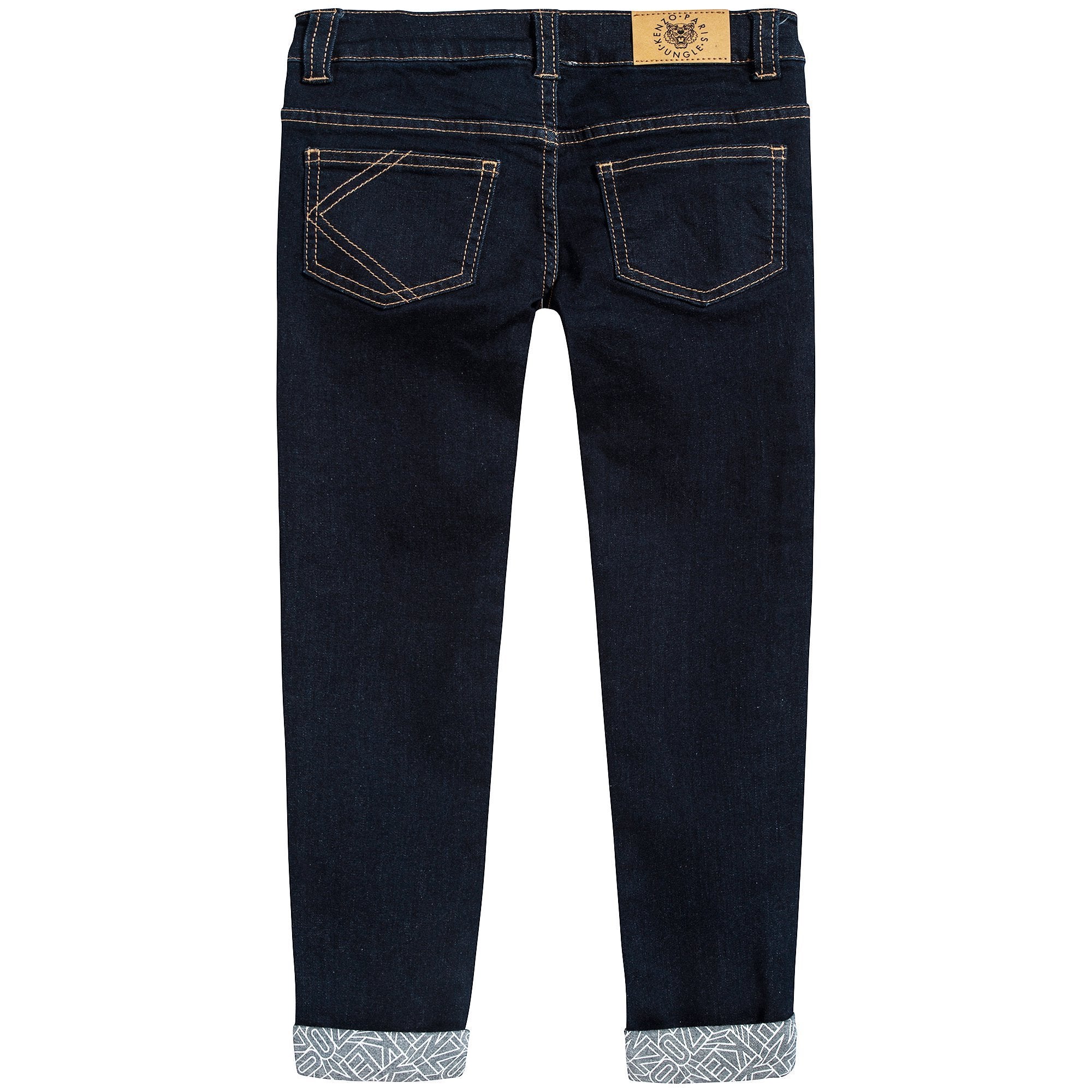 Girls Dark Blue Cotton Trousers