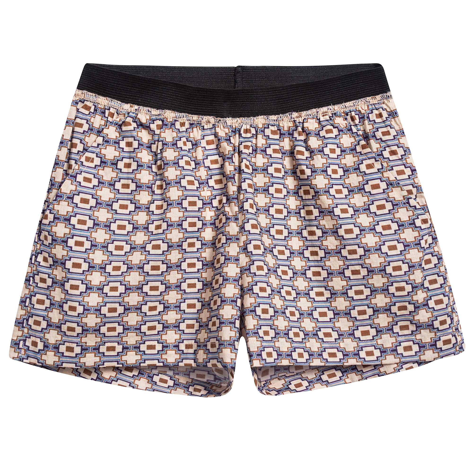 Girls & Boys Kaleido Blue Woven Shorts
