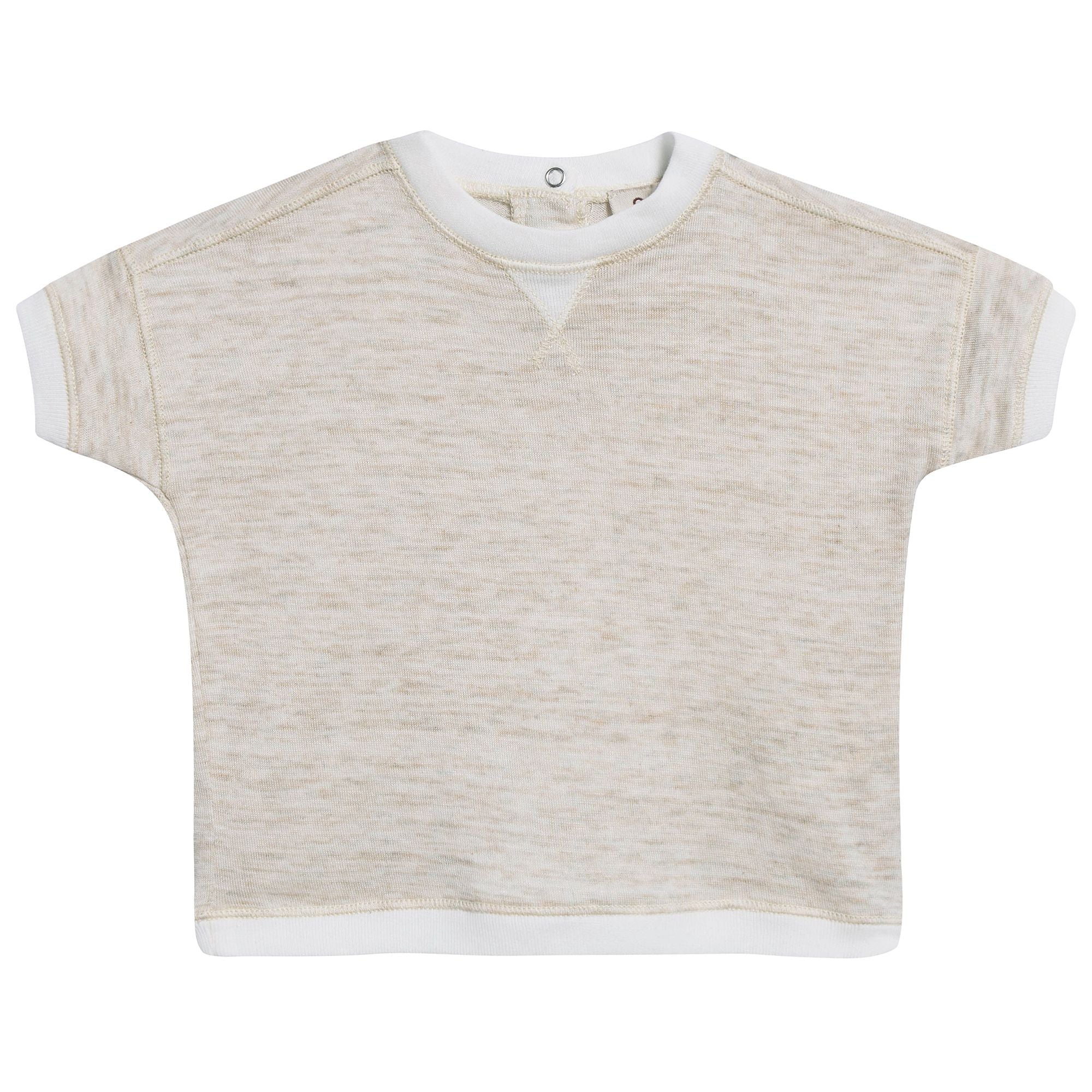 Baby Oatmeal Cotton Jersey T-Shirt