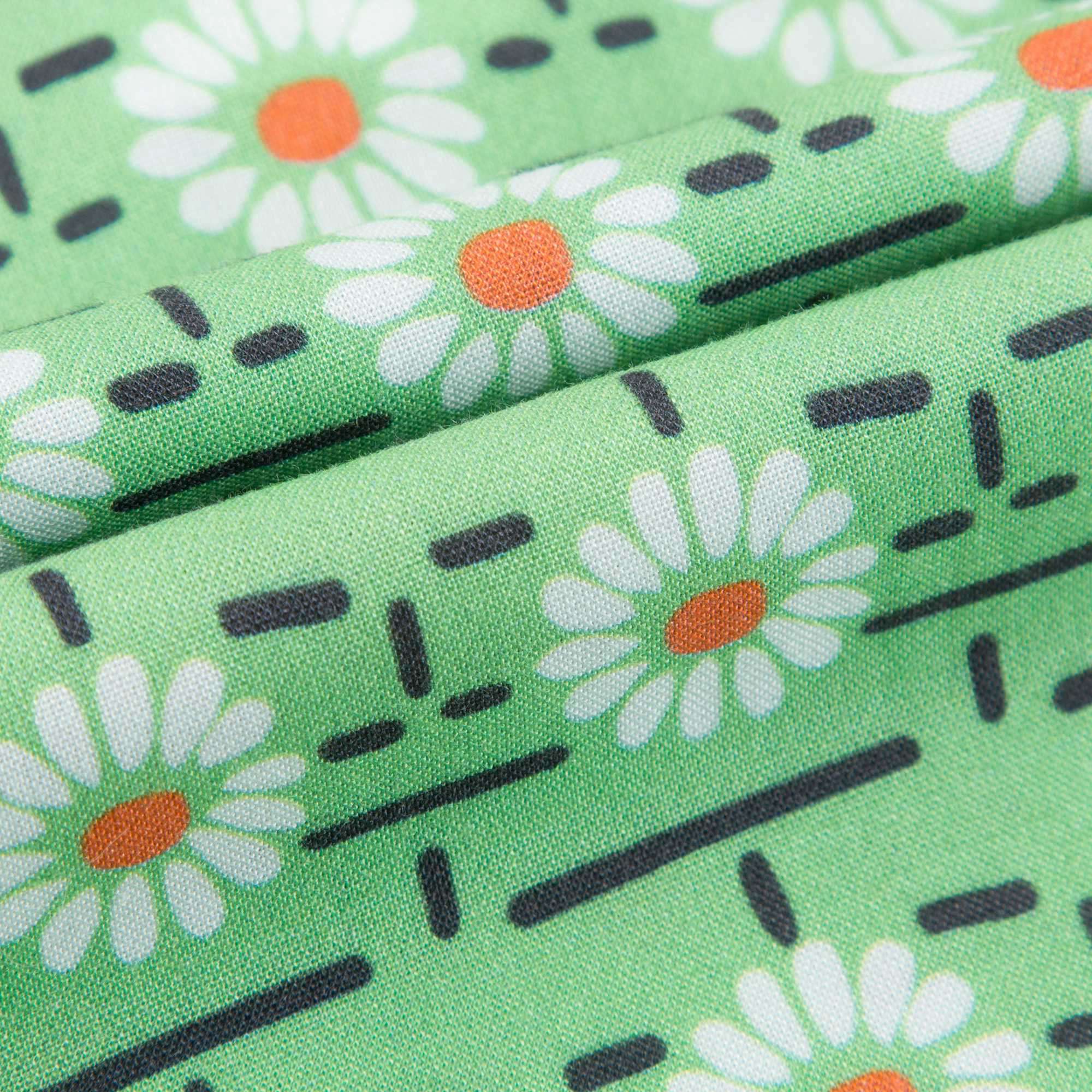 Girls Green Daisy Printed Dress