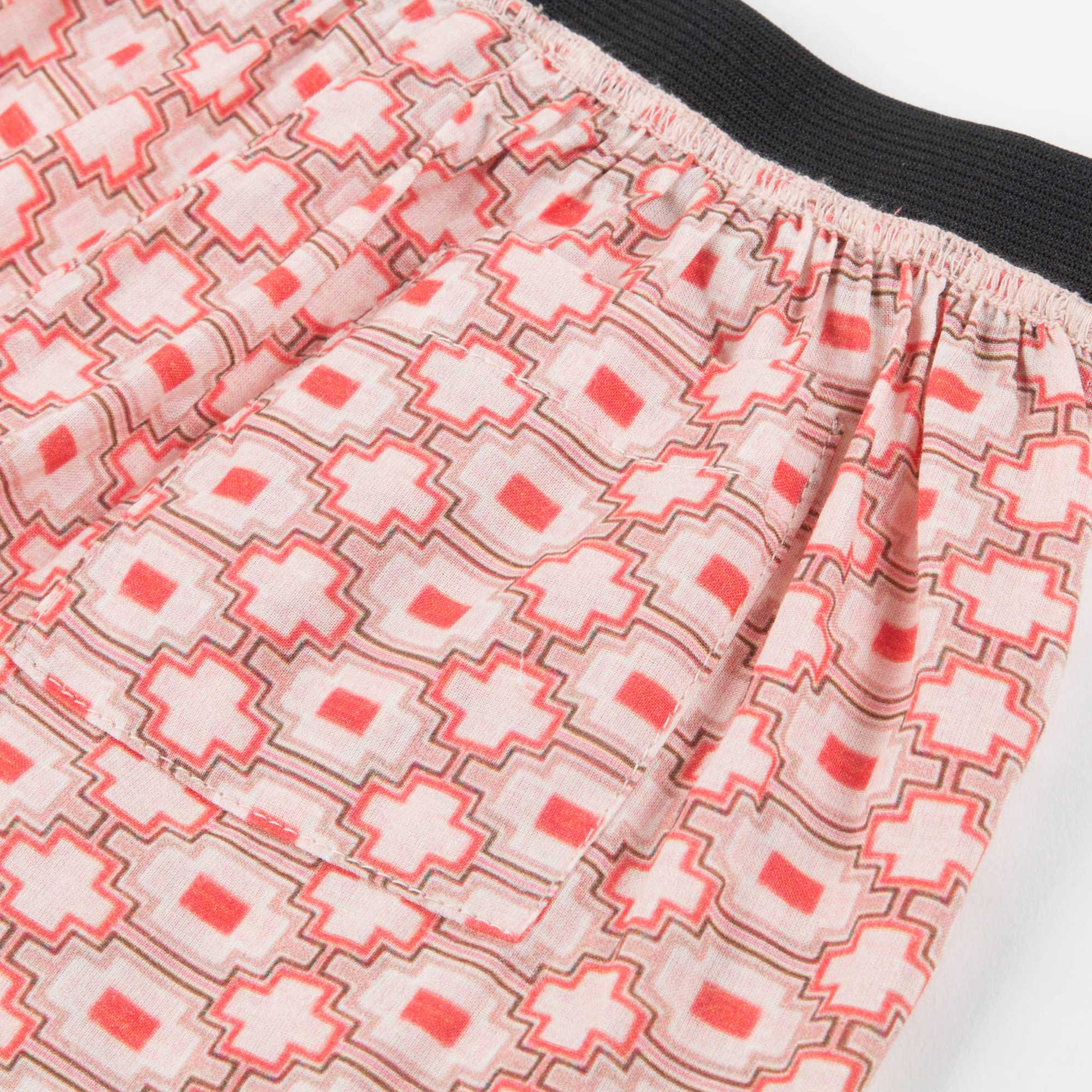 Baby Girls Kaleido Red Woven Shorts