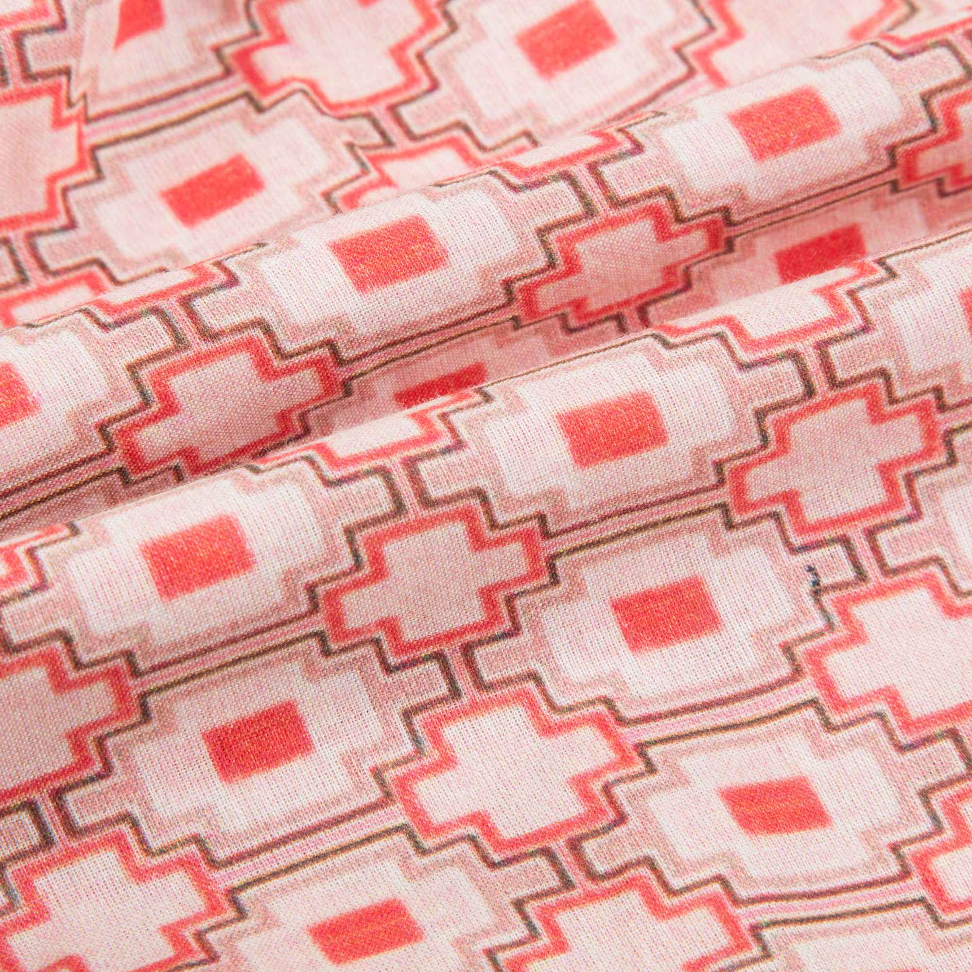Baby Girls Kaleido Red Woven Shorts
