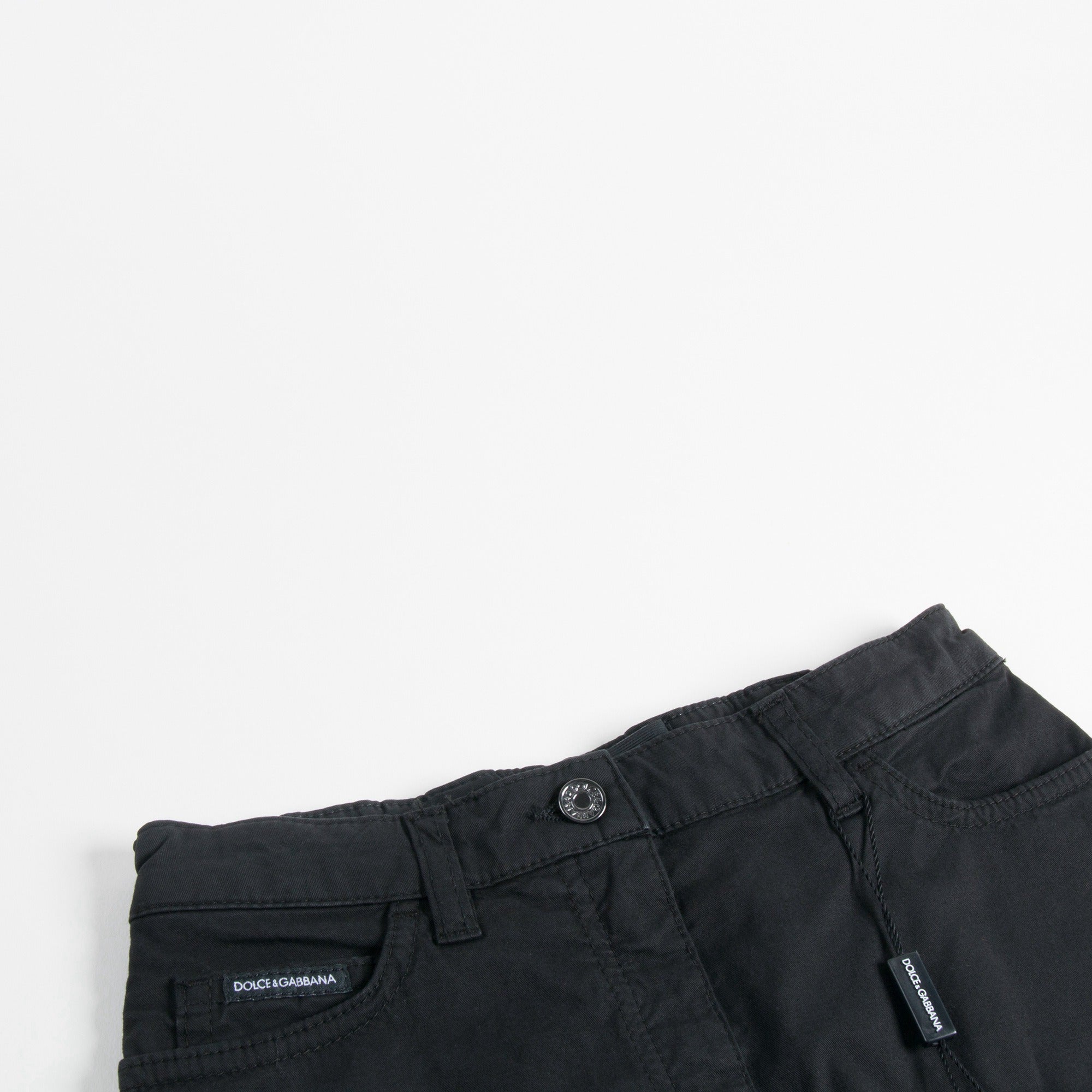 Girls Black Denim Skirt