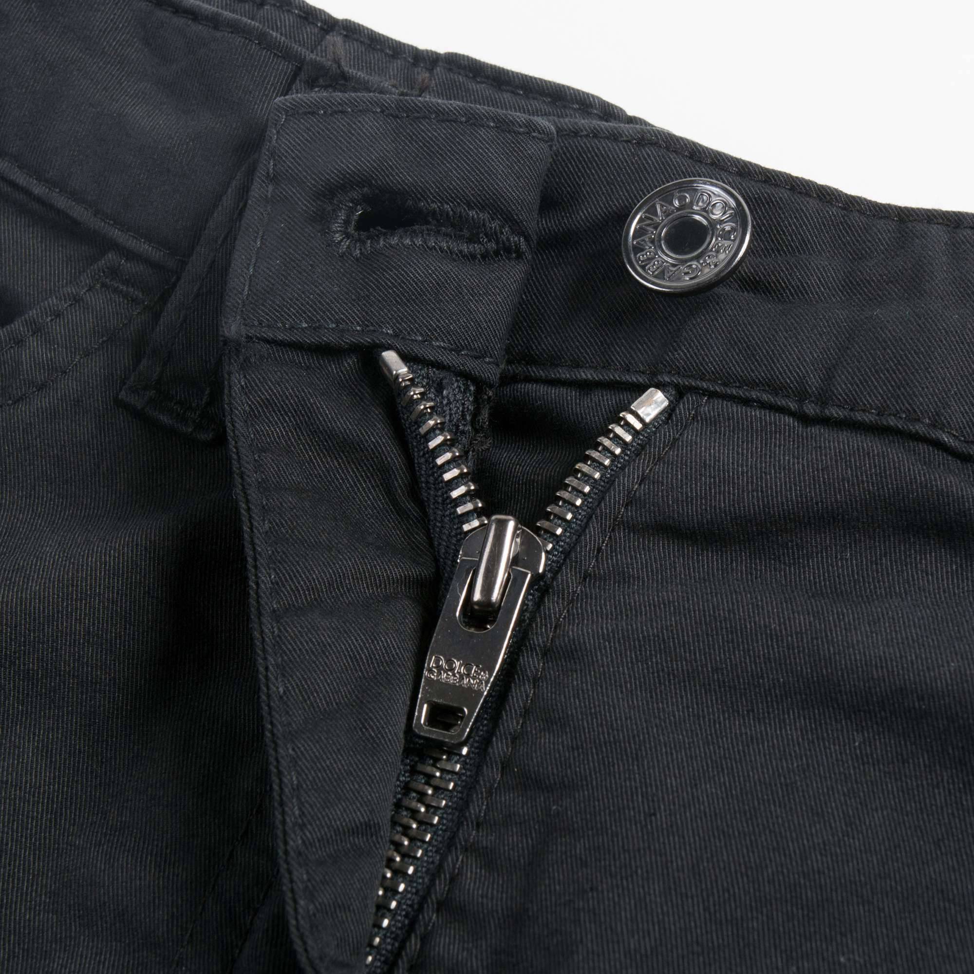 Girls Black Denim Skirt