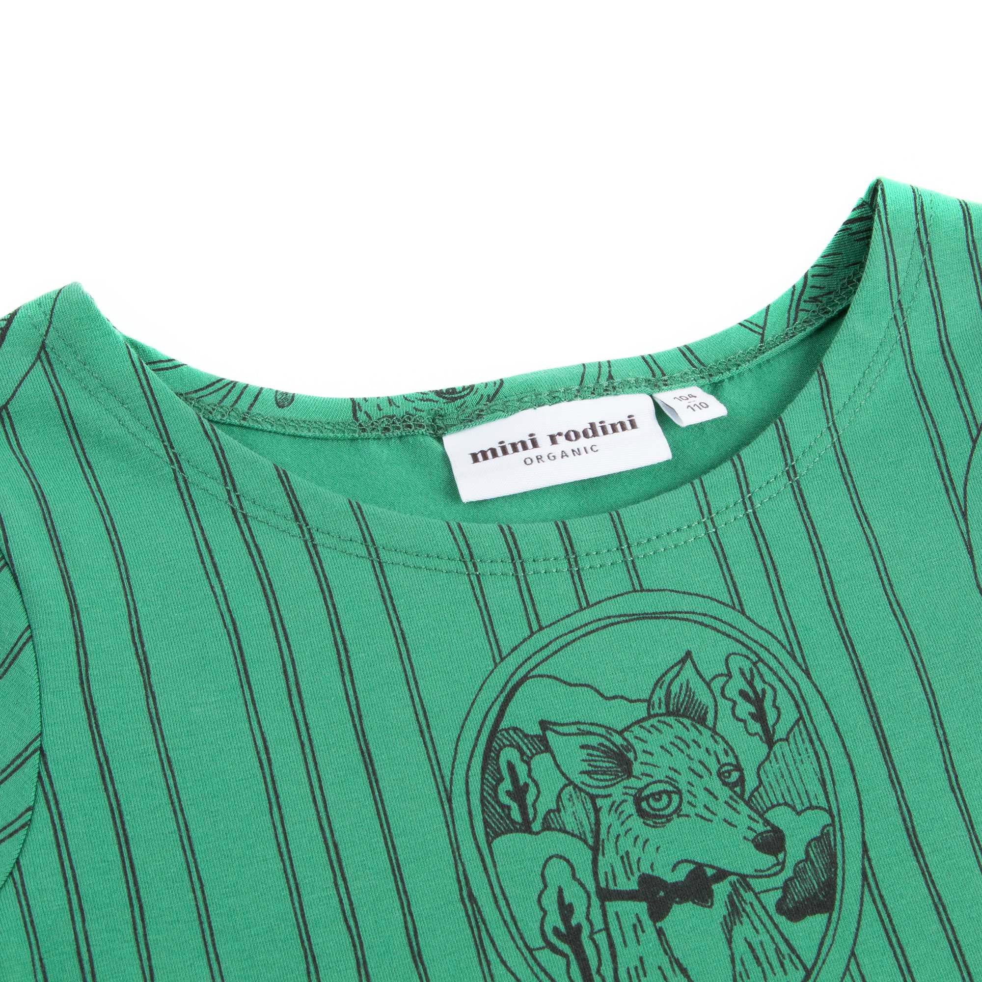 Girls Green Fox Family Dress