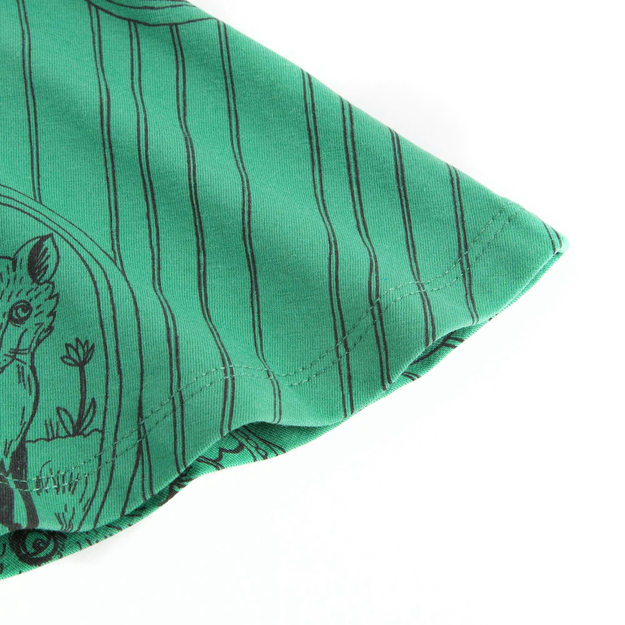 Girls Green Fox Family Dress