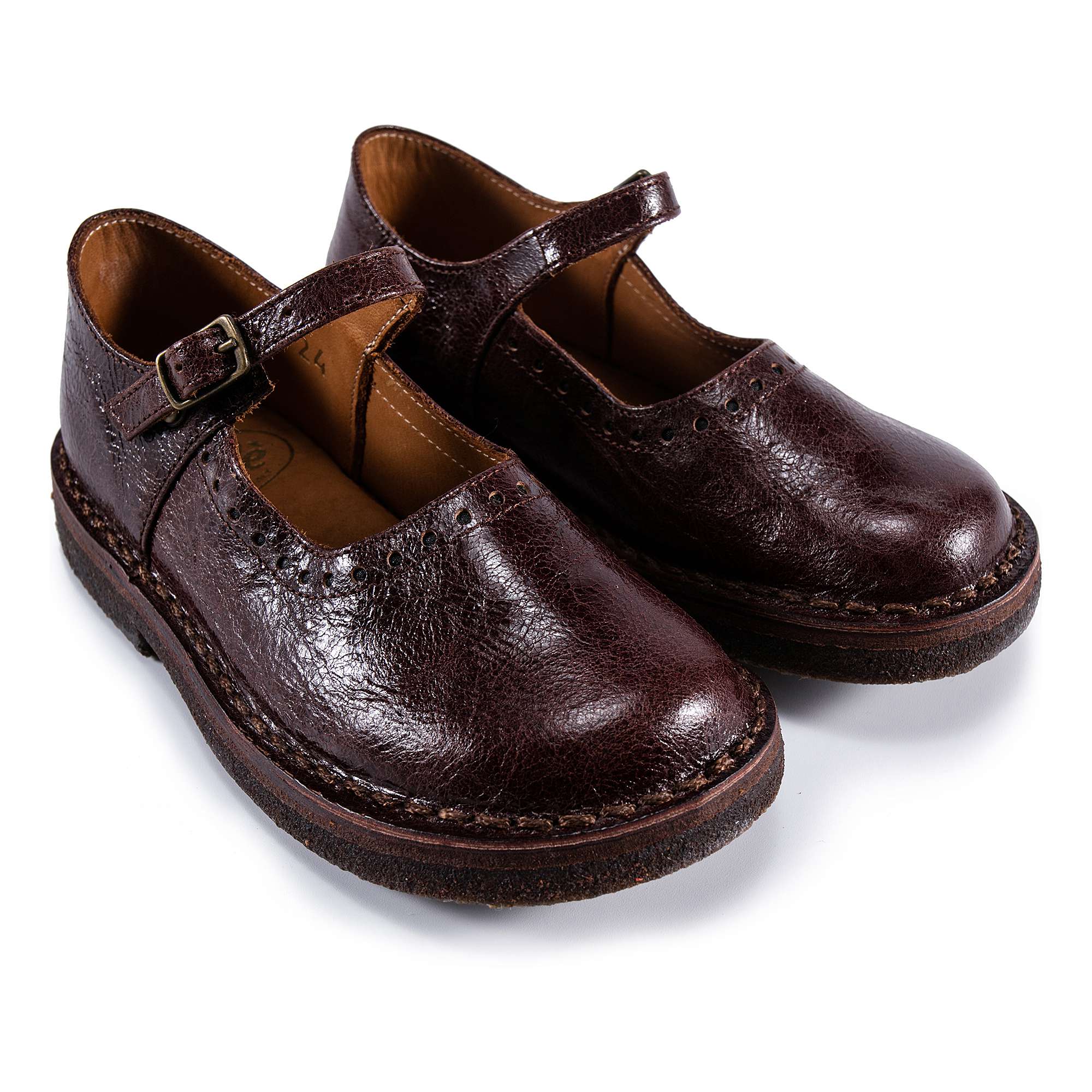 Girls Brown Leather Shoes
