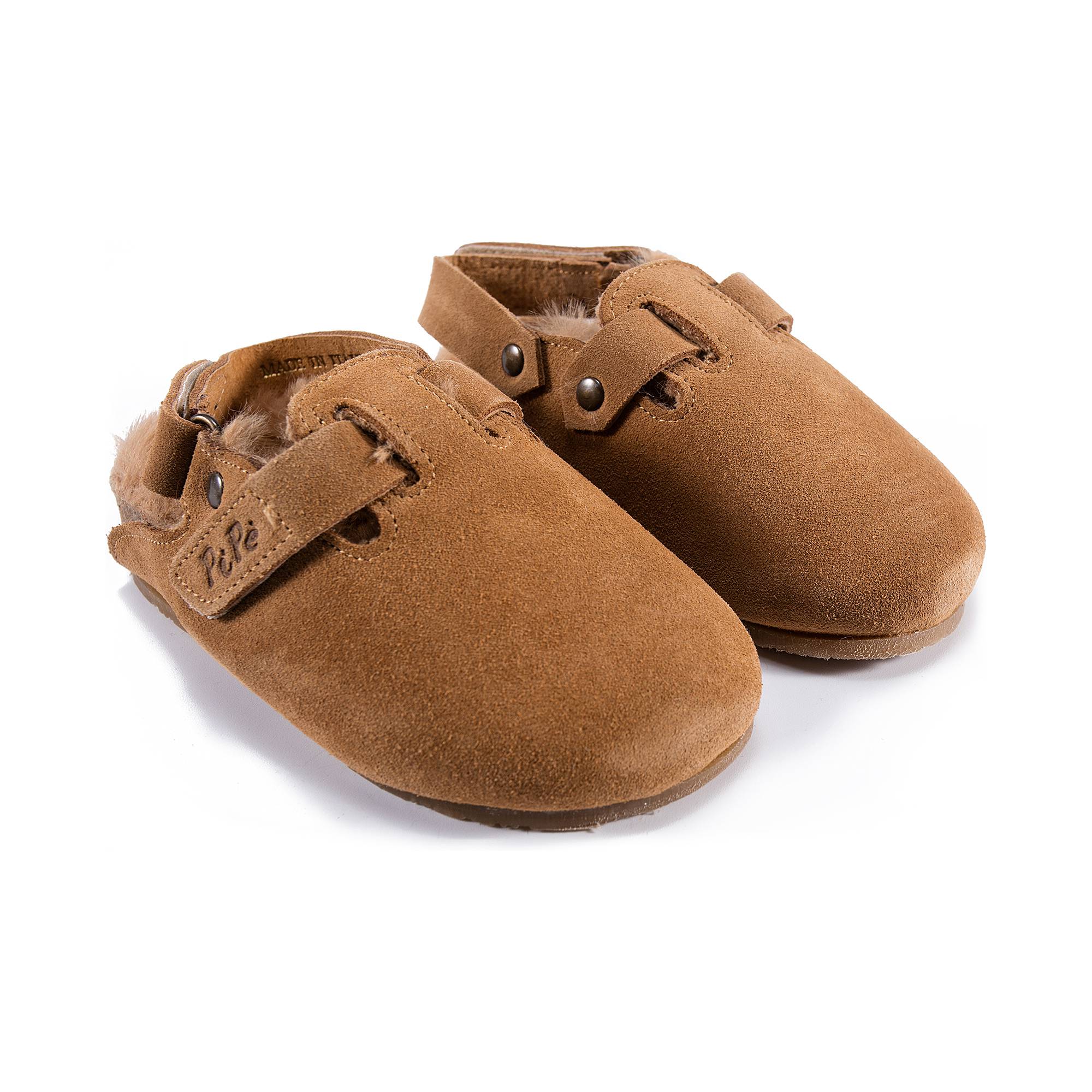 Girls Caramel Leather Flats