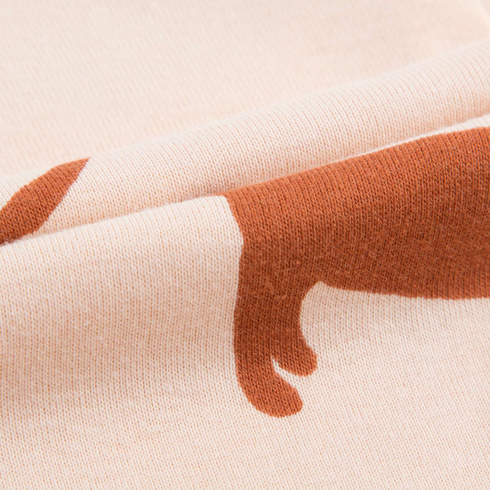 Girls Beige Organic Cotton "Dog" Trousers