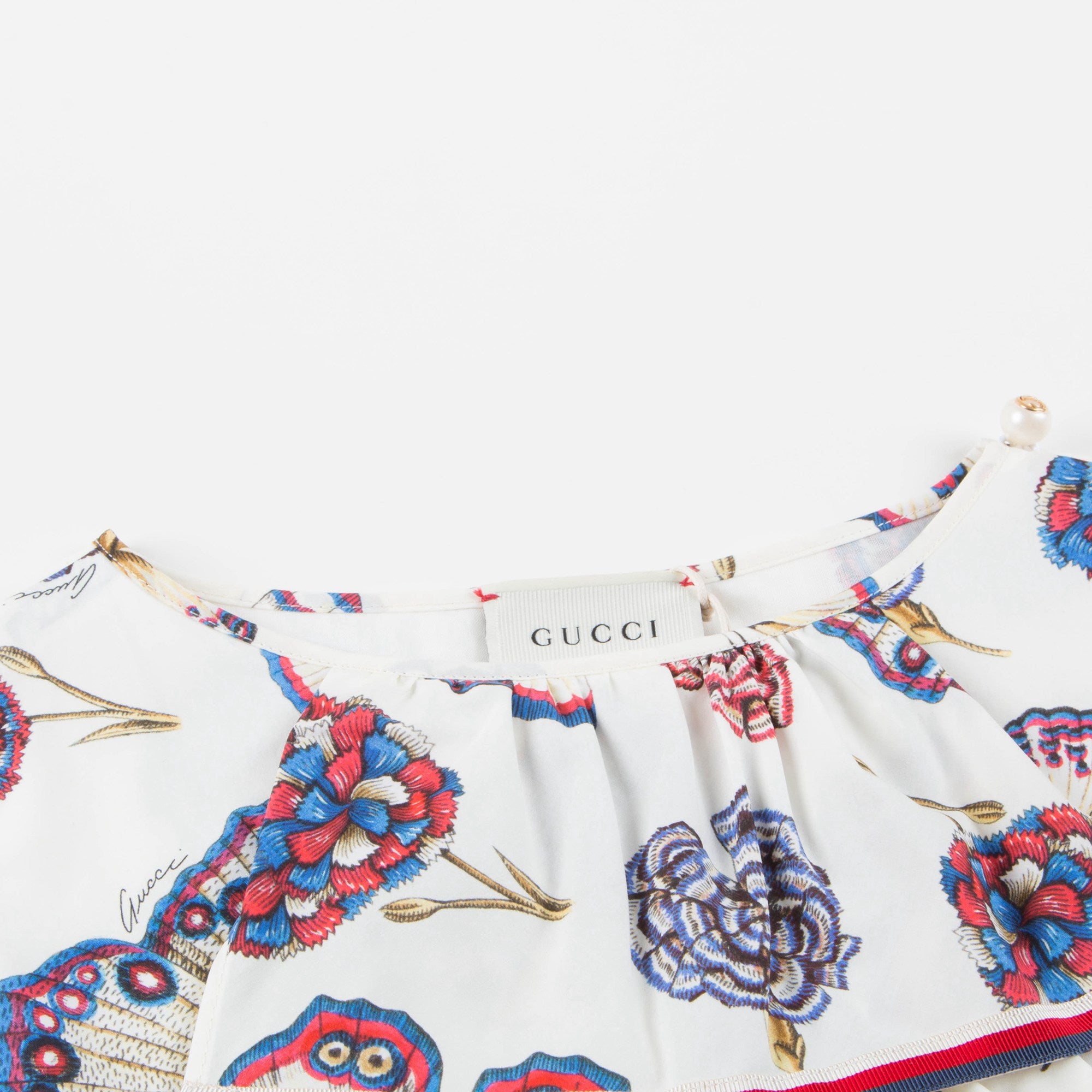 Girls White Magnol & Sylvie Printed Dress