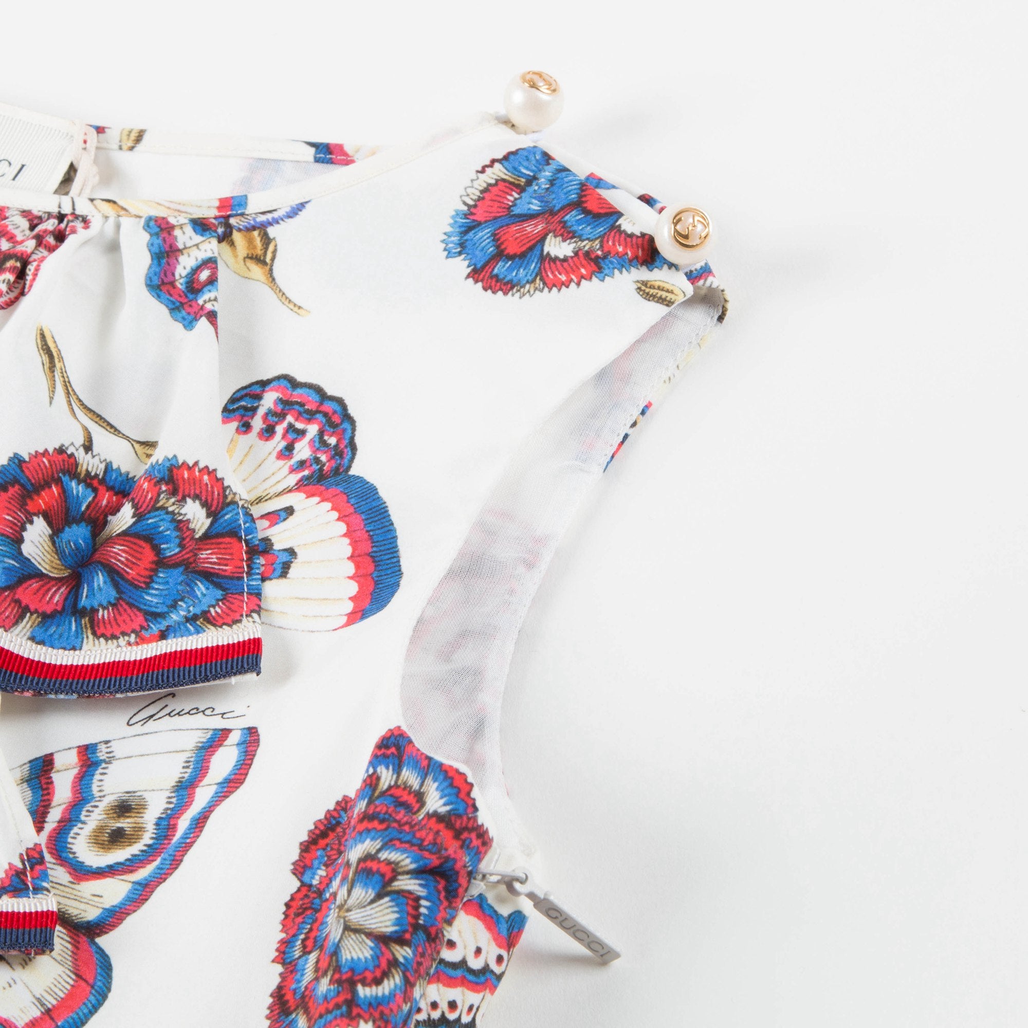 Girls White Magnol & Sylvie Printed Dress