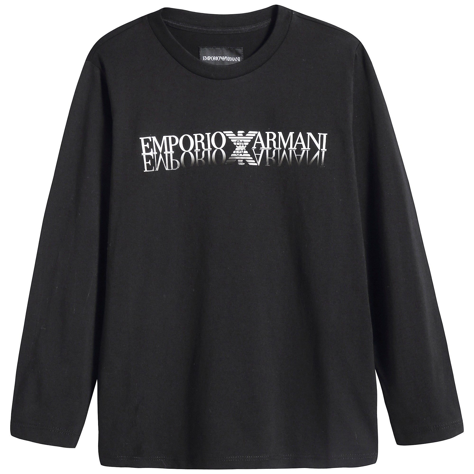 Boys Black Logo Cotton Shirt