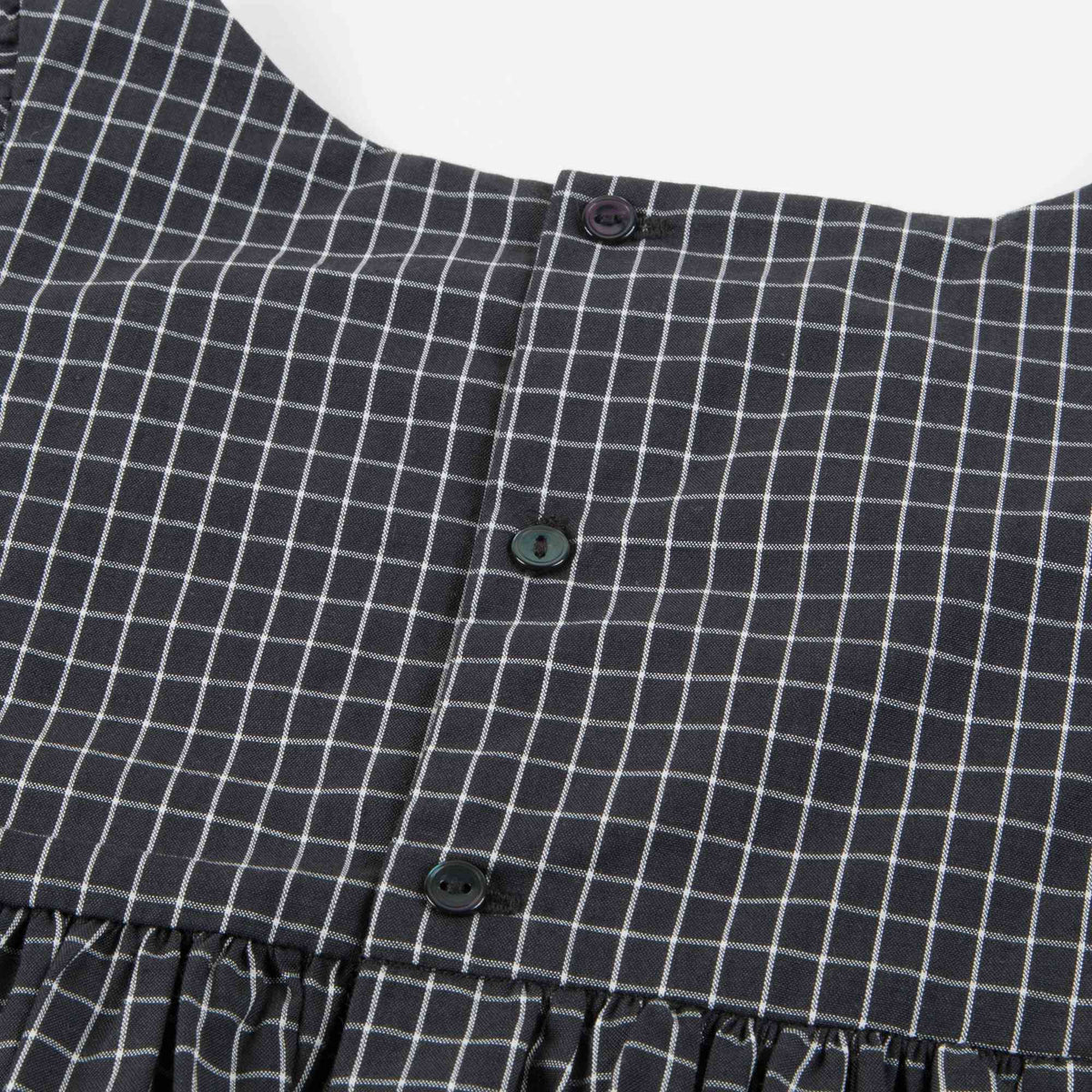 Robe à carreaux noire pour fille