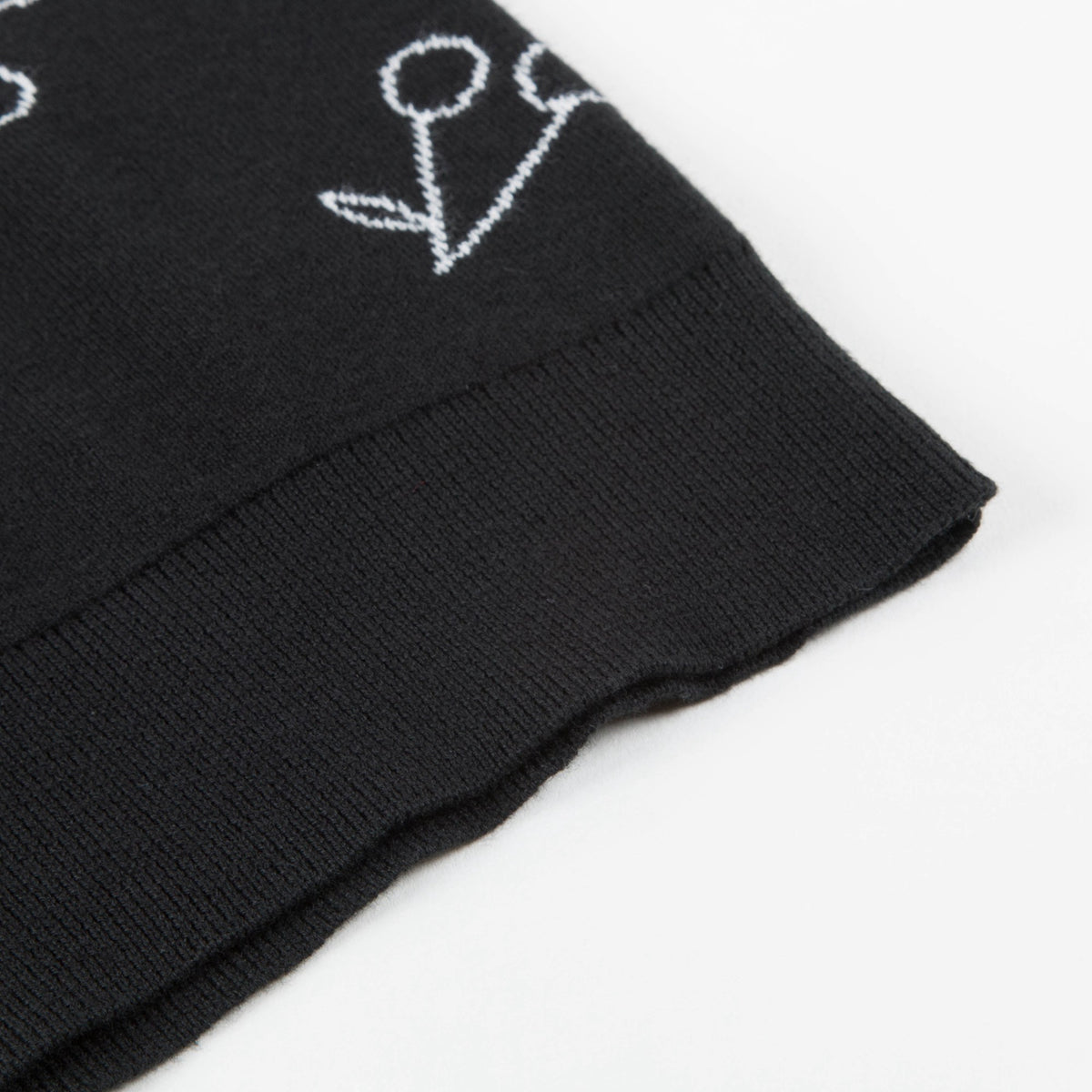 T-shirt en maille noir à imprimé cerises blanches pour fille
