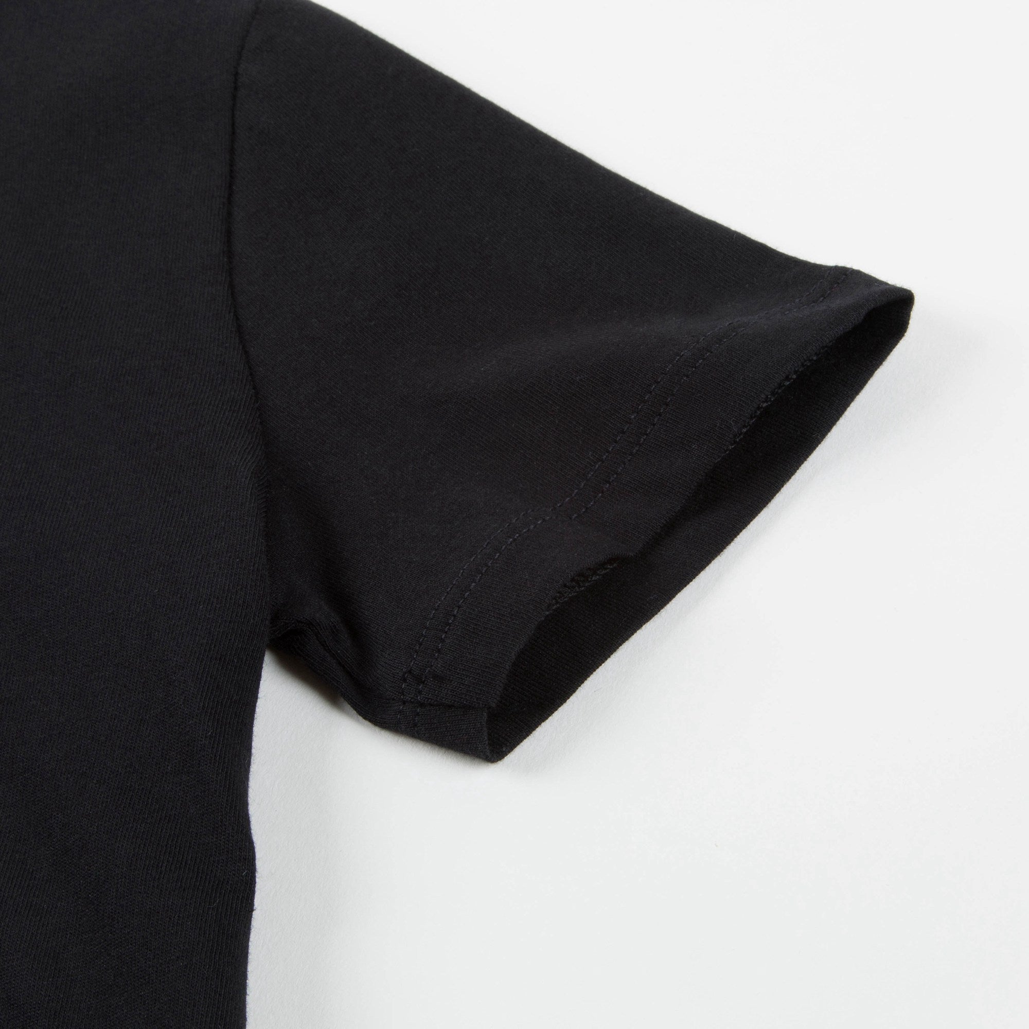 Girls Black Cotton Cropped Jersey T-Shirt