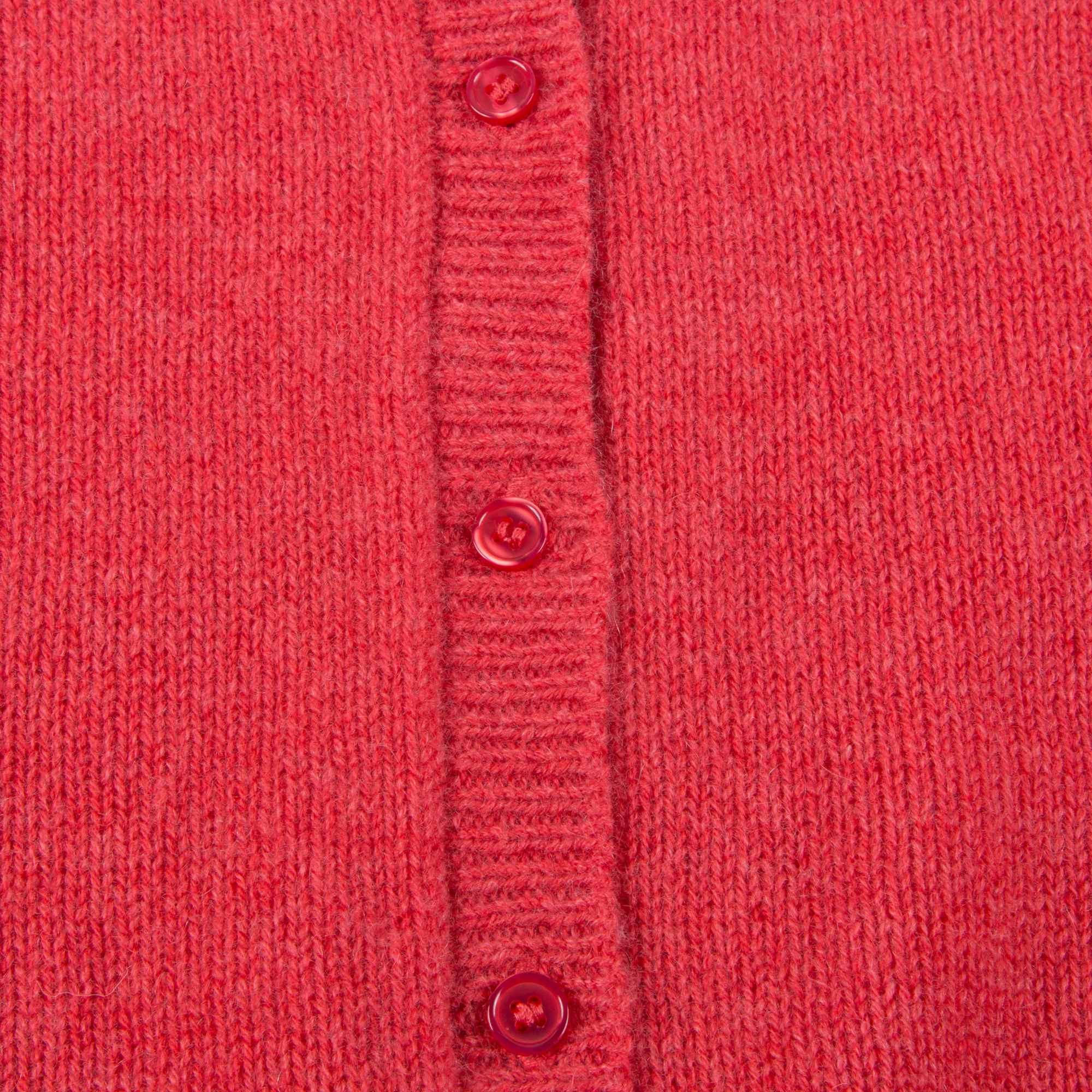 Baby Girls Red Rose Cashmere Knitwear Cardigan