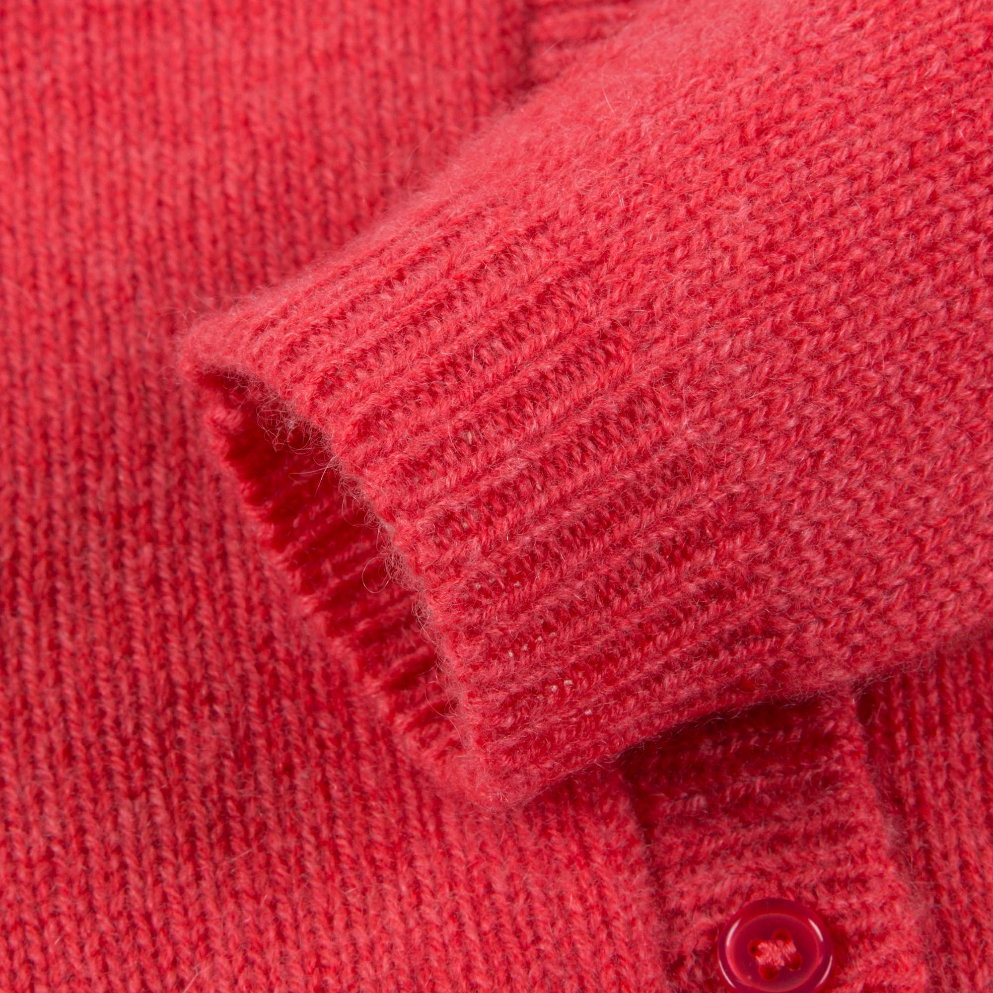 Baby Girls Red Rose Cashmere Knitwear Cardigan