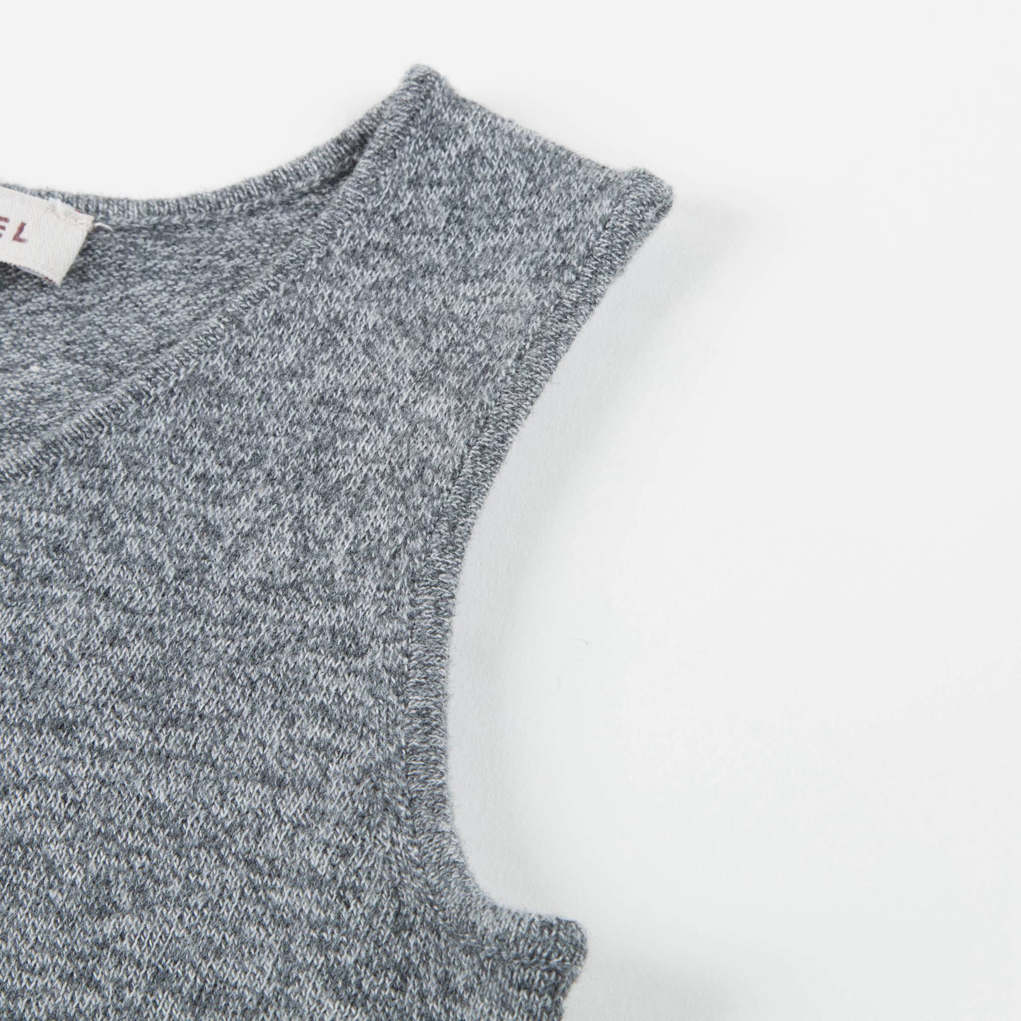 Gilet en maille de coton anthracite pour bébé