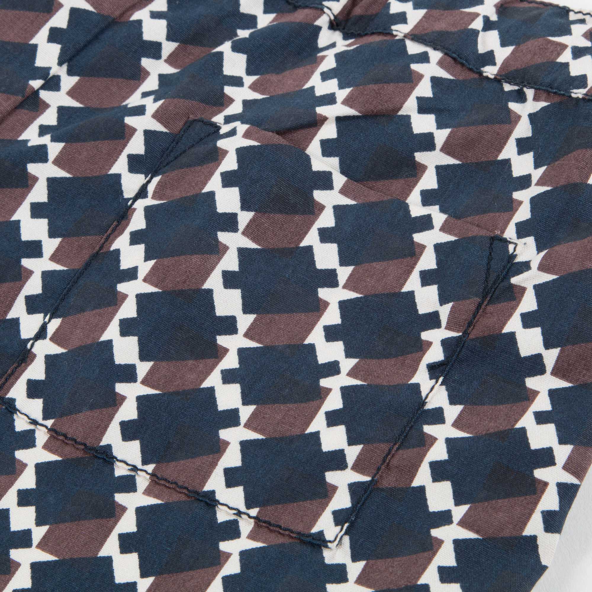 Girls & Boys Blue & Chocolate Woven Shorts