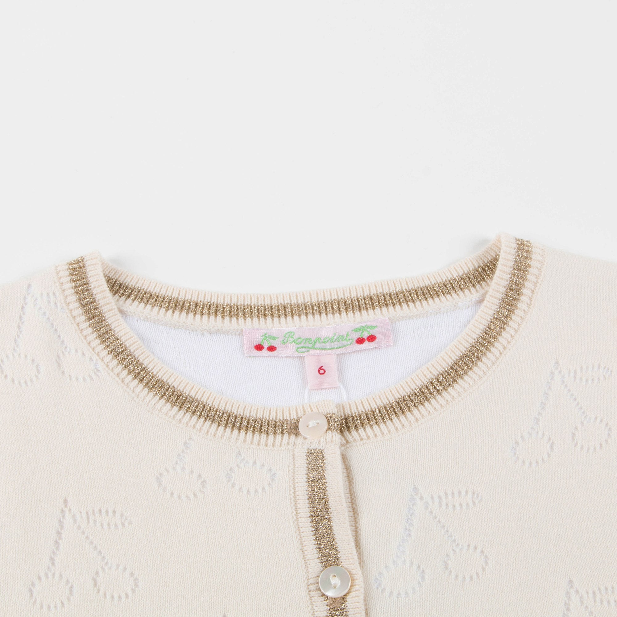 女童姜黄色针织开衫