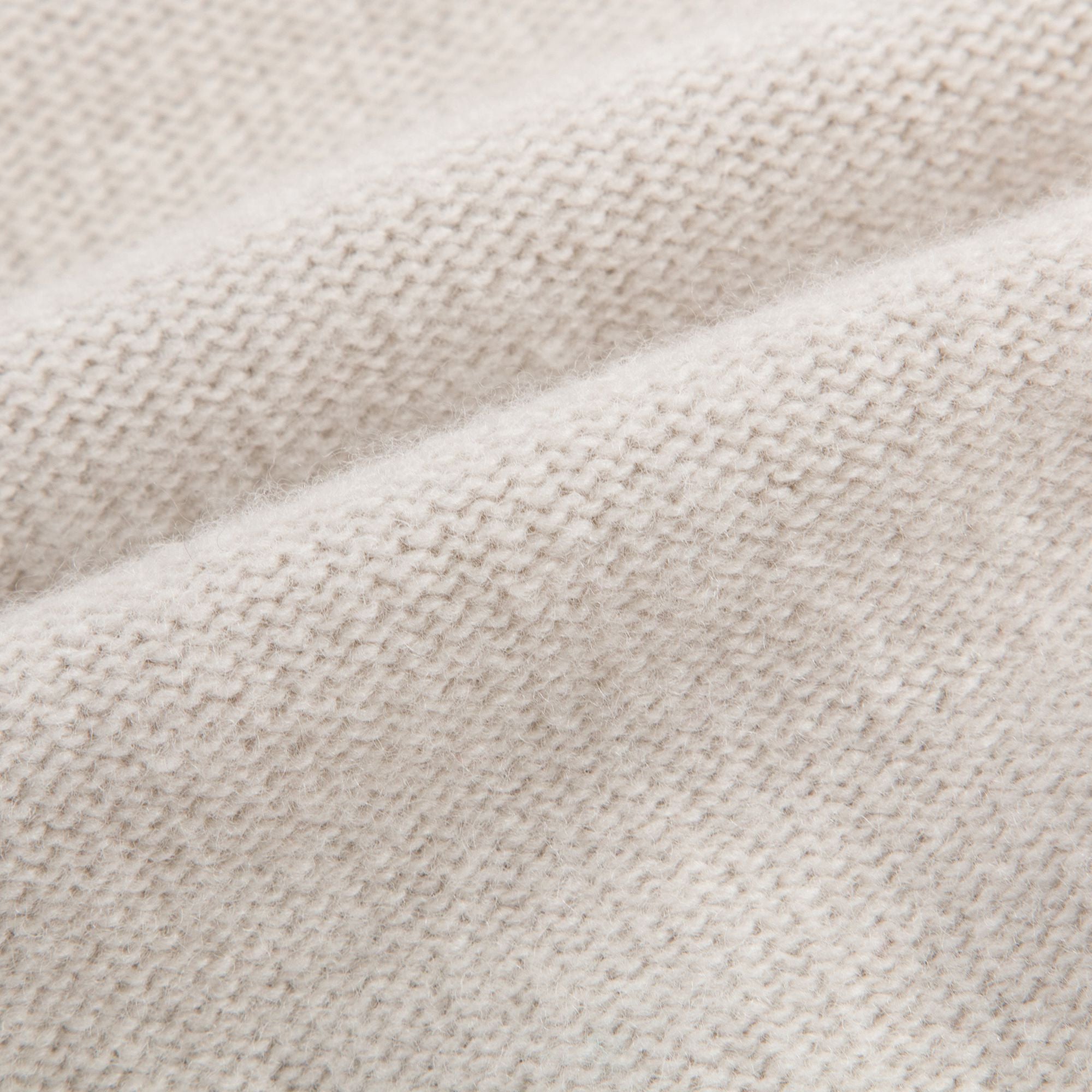 Girls Beige Wool Sweater With Pom-Pom Trims