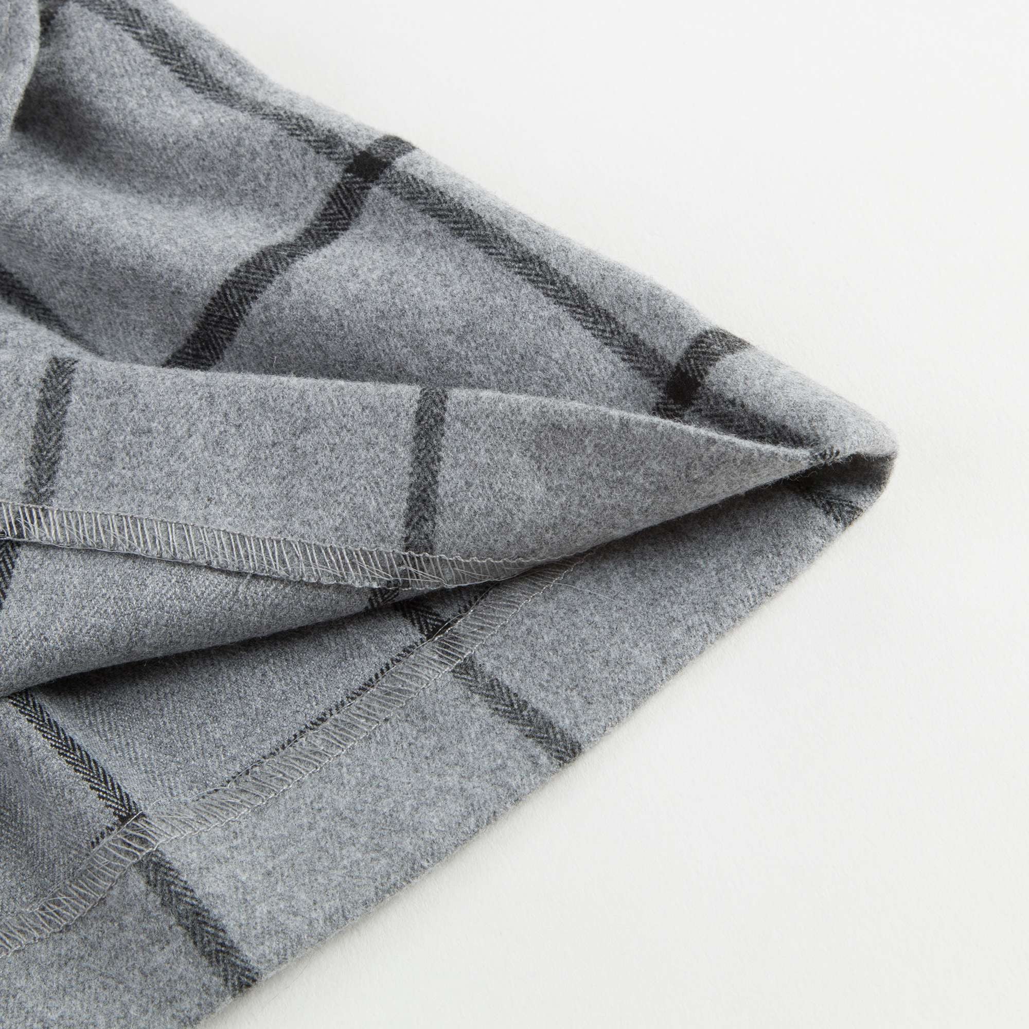 Baby Girls Grey Checked Skirt With Bow