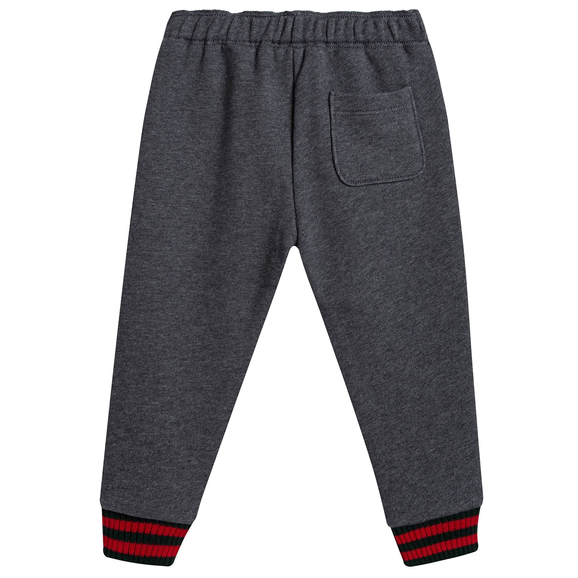 Baby Boys Grey Hooded Ribbed Cuffs Cotton Trouser - CÉMAROSE | Children's Fashion Store - 2