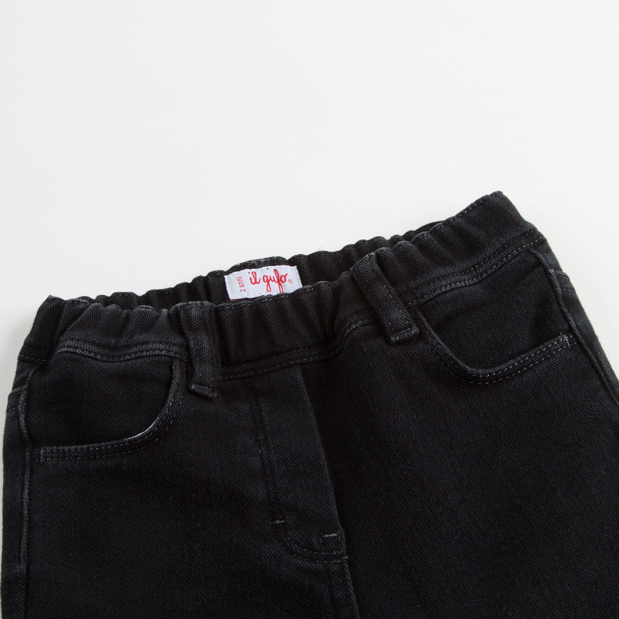 Girls Black Cotton Jeans