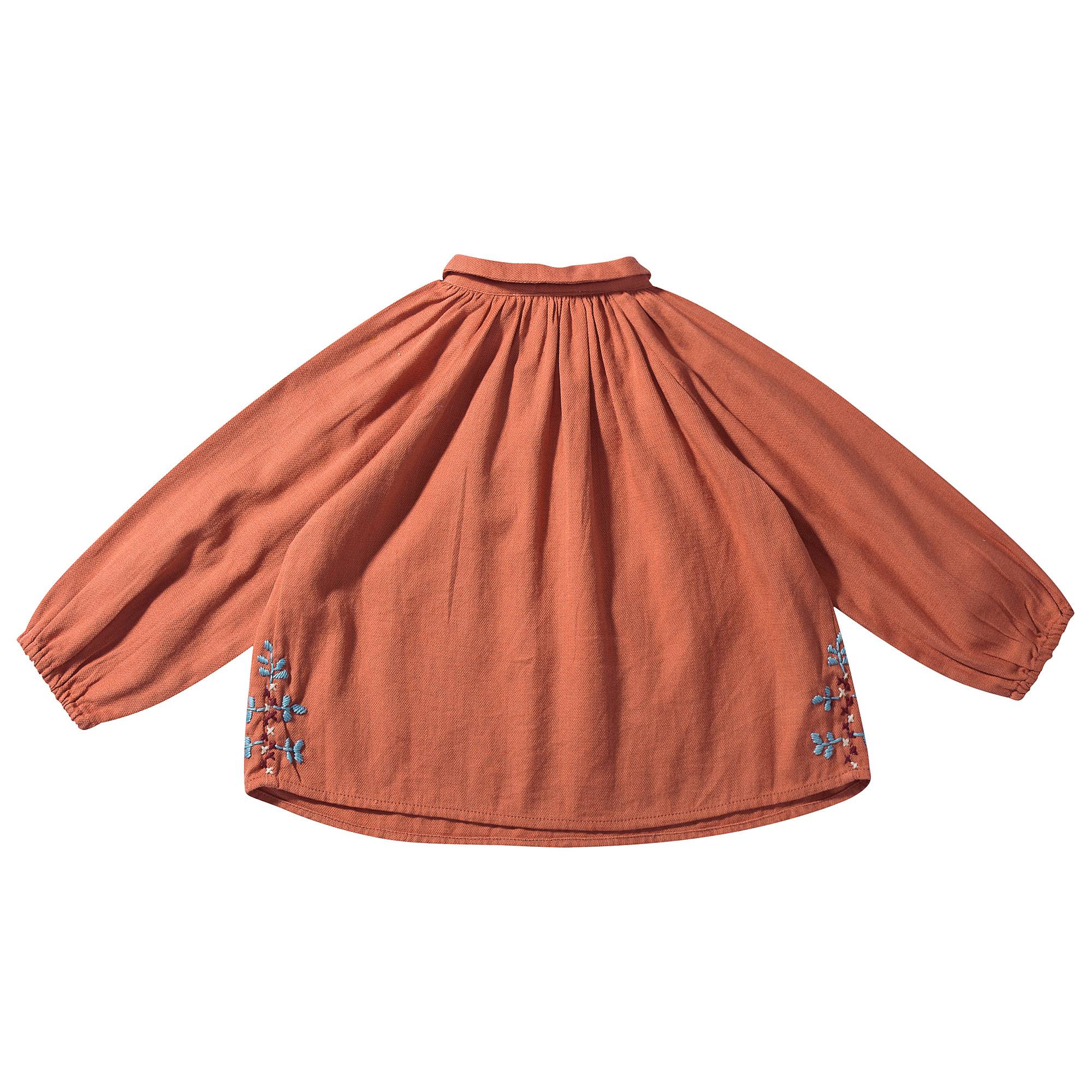Baby Girls Orange Cotton Blouse