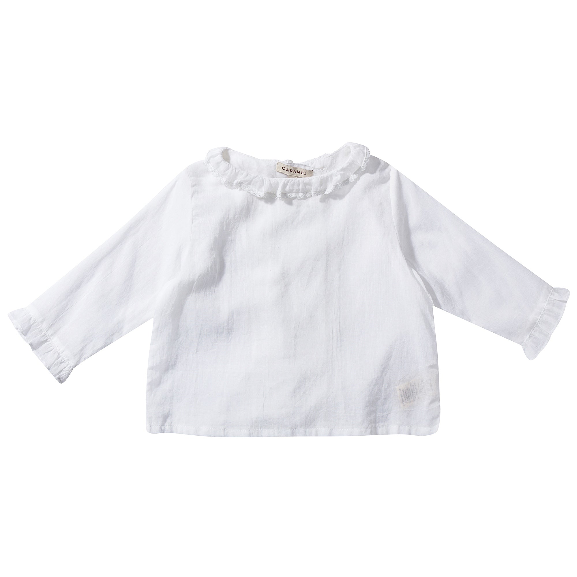 Baby Girls White Woven Top
