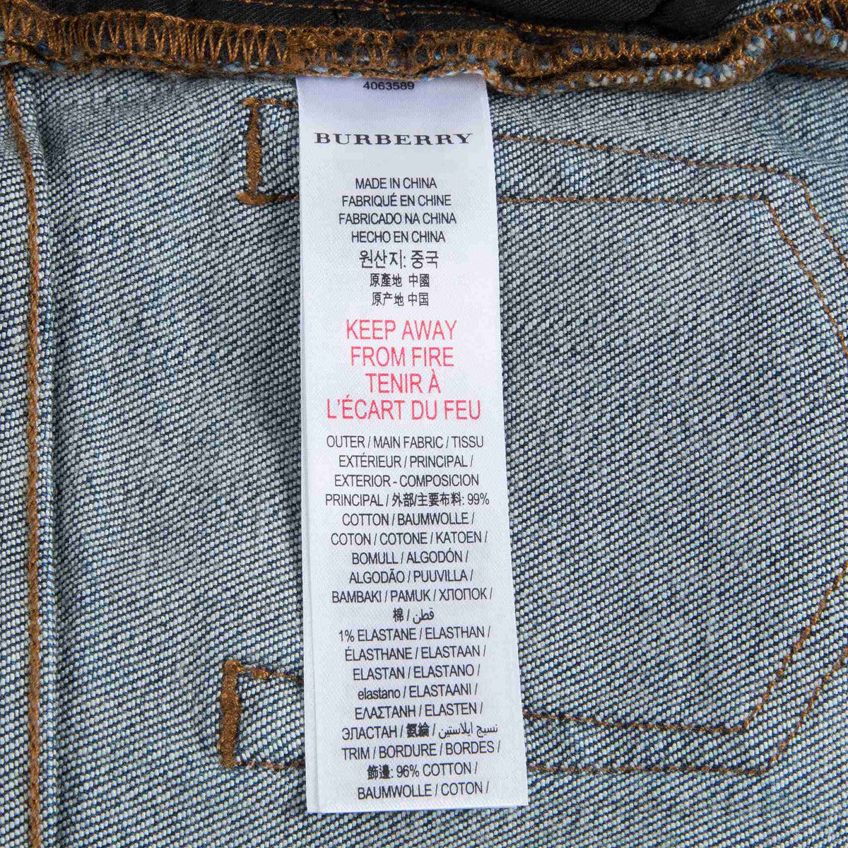 Pantalon en coton indigo mi-clair pour bébé garçon